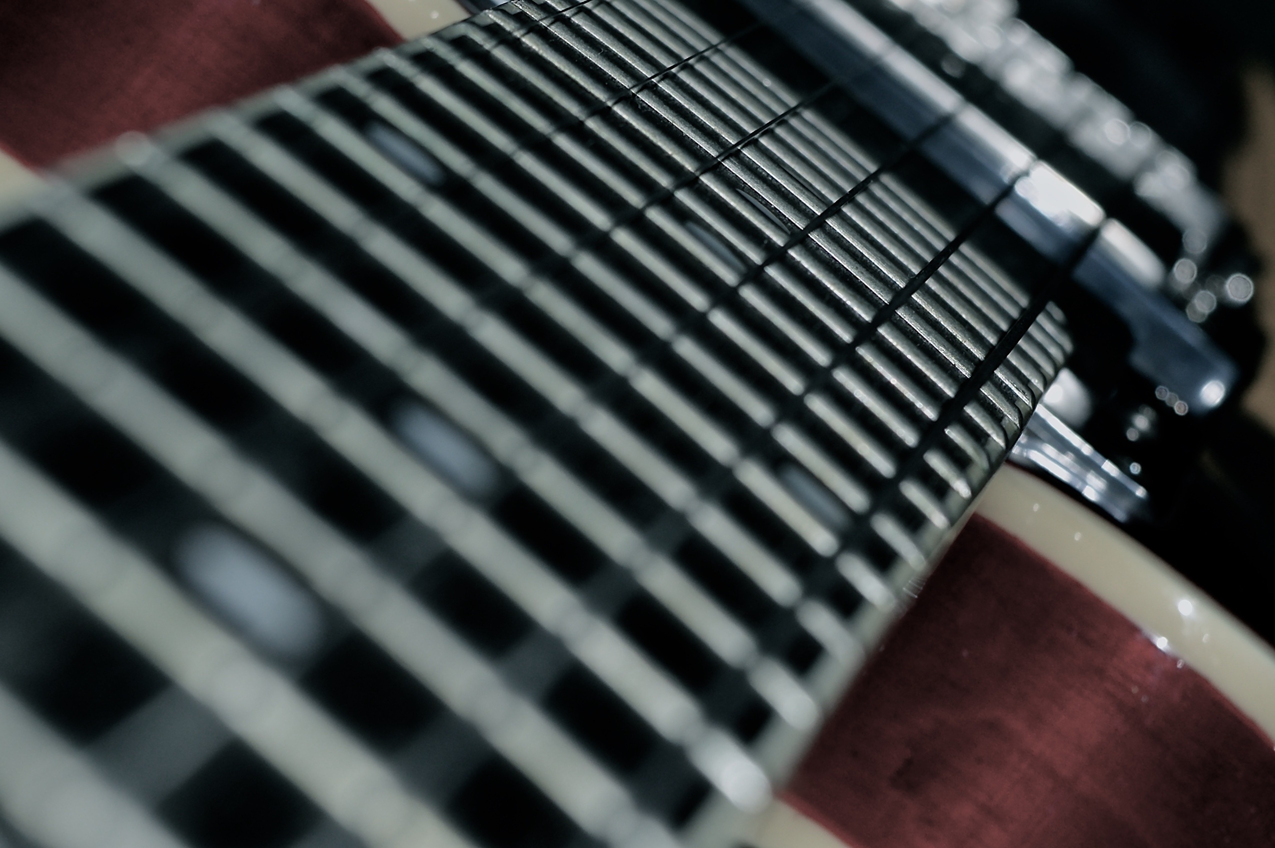 fretboard, humbuckers, computer, black color, indoors, musical, metal, electric, communication, neck, focus on foreground, selective focus, fingerboard, HD Wallpaper