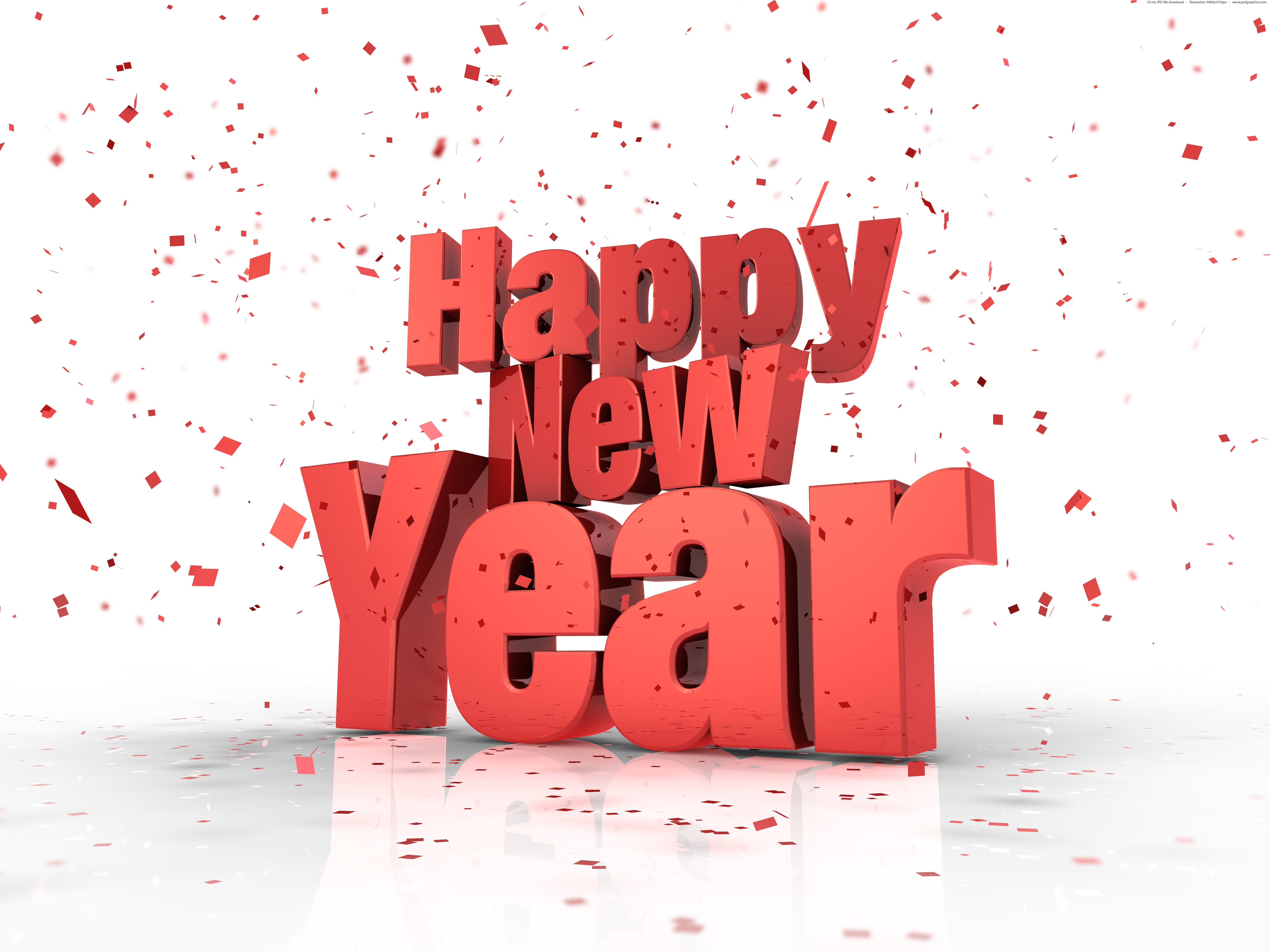 d, year, 4K, new year, 3d, new, happy, HD Wallpaper