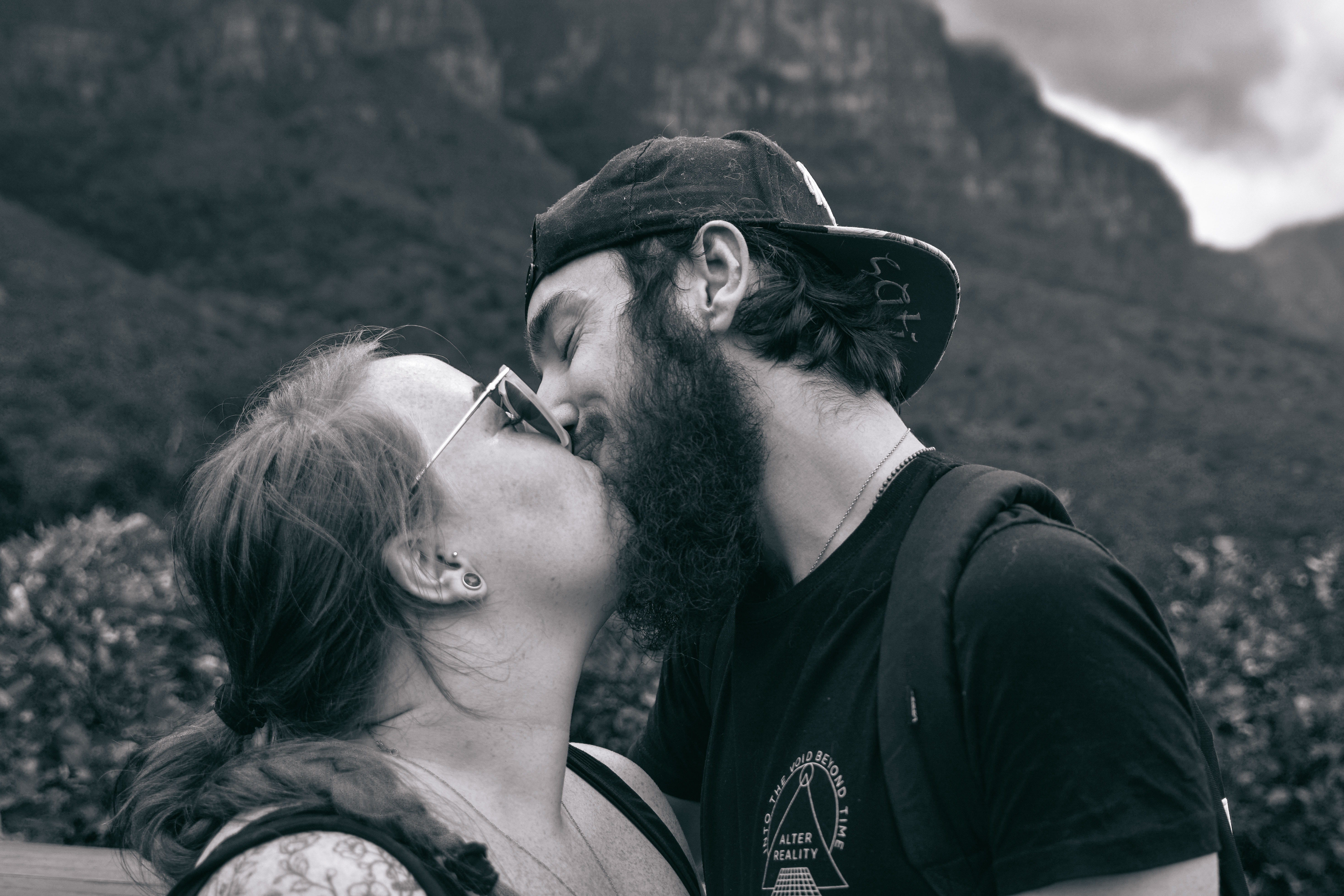 men, clothing, outdoors, women, heterosexual couple, portrait, young women, real people, human, make out, dating, girl, 5K, adult, headshot, hat, woman, HD Wallpaper