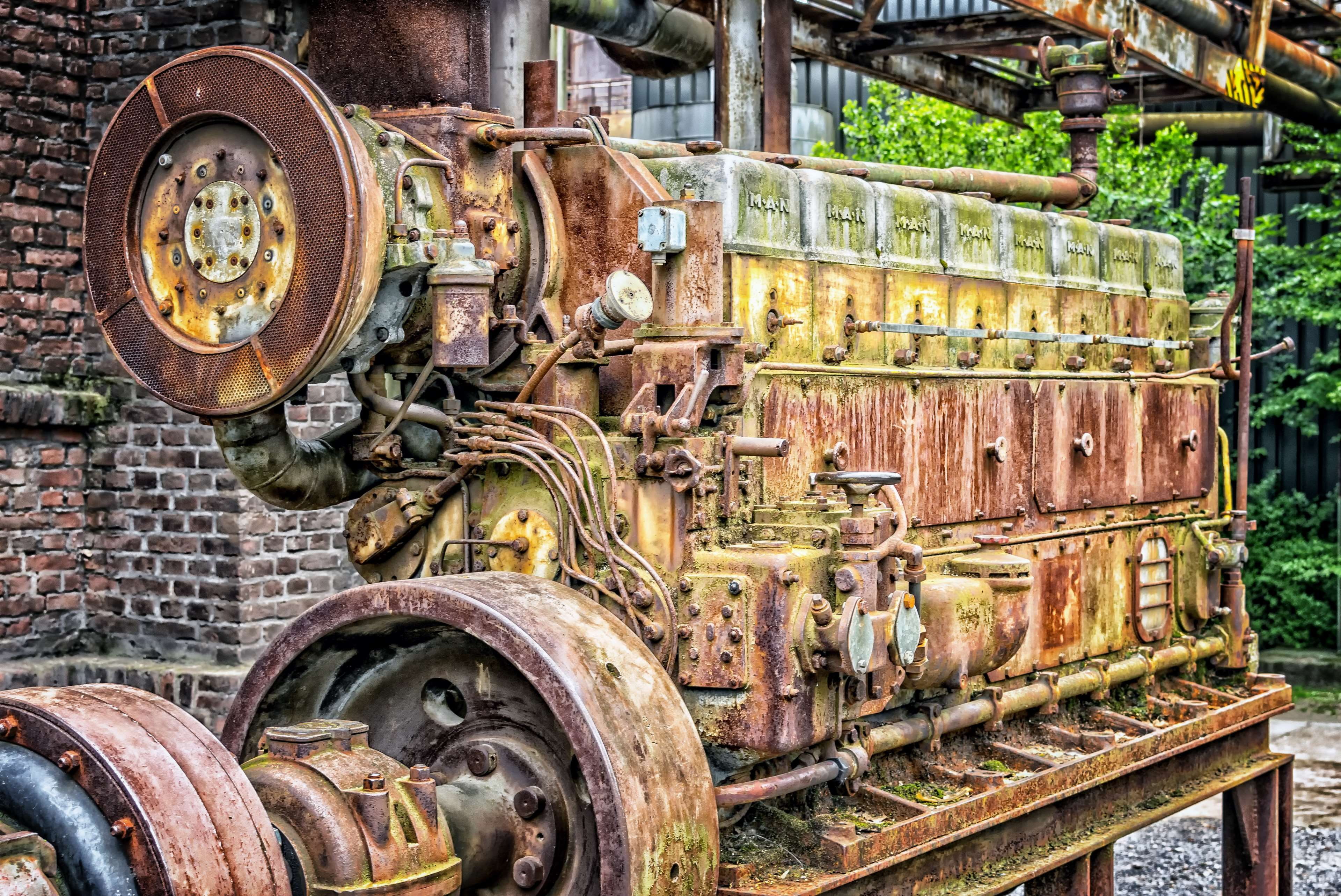 metal, nostalgia, old, stainless, diesel, technology, abandoned, out of date, no people, one, construction, industrial equipment, valve, equipment, industry, HD Wallpaper