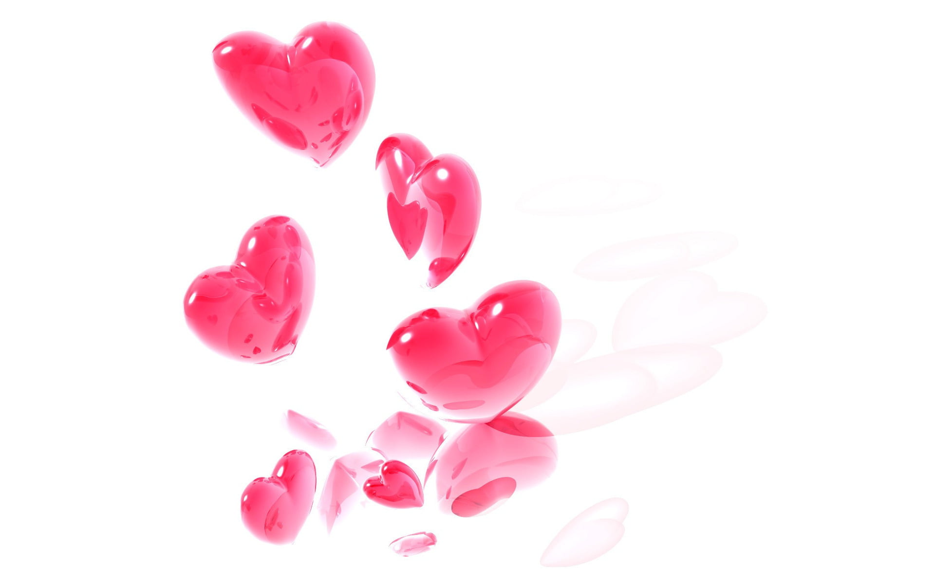 heart, shiny, beauty in nature, abstract, decoration, rose - flower, valentines Day - Holiday, white Background, shape, isolated, flowering plant, HD Wallpaper