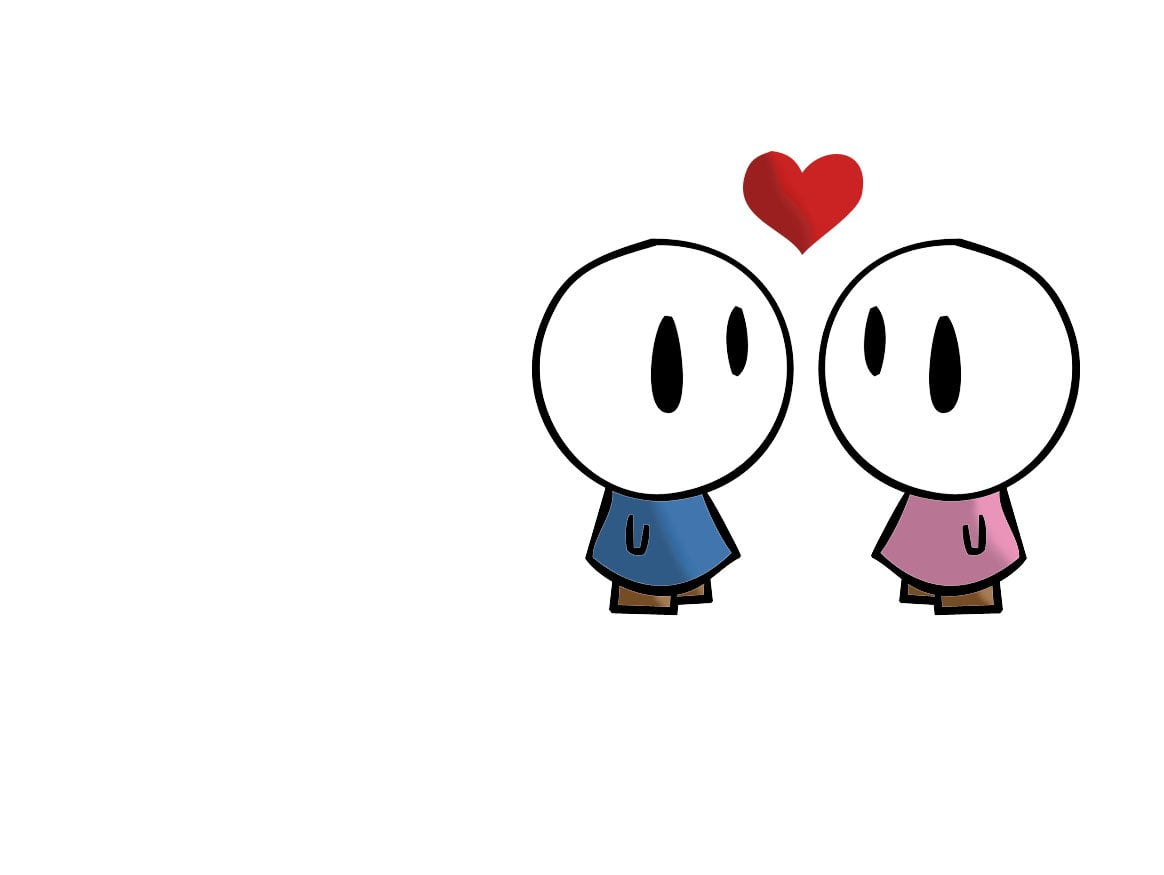 two, cut out, indoors, copy space, emotion, technology, creativity, romance, computer icon, heart shape, communication, dating, close-up, red, illustration, HD Wallpaper