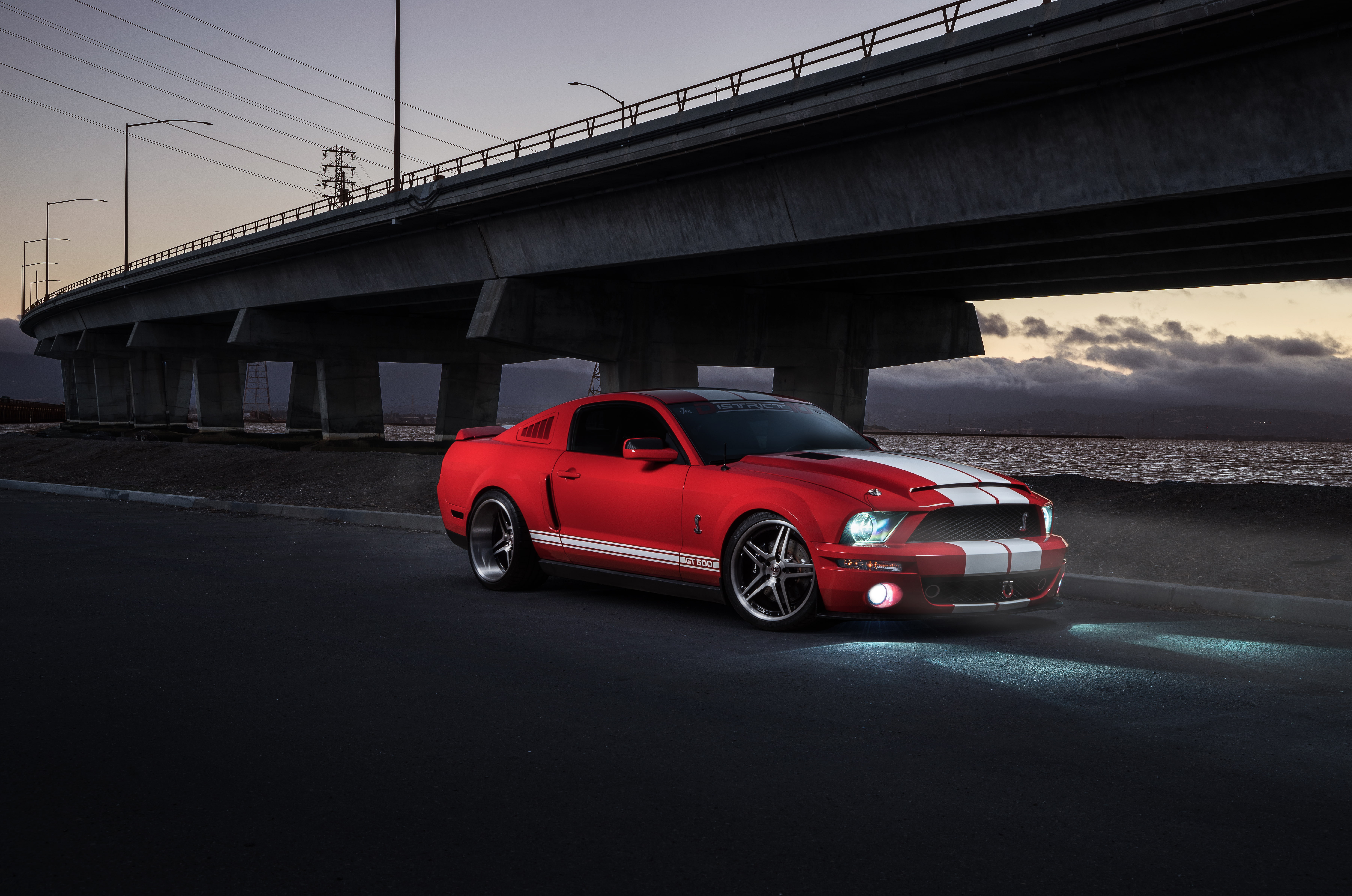5K, Collection, Car, Sunset, Front, Red, Mustang, Ford, Shelby, Aristo, Light, GT500, Muscle, HD Wallpaper