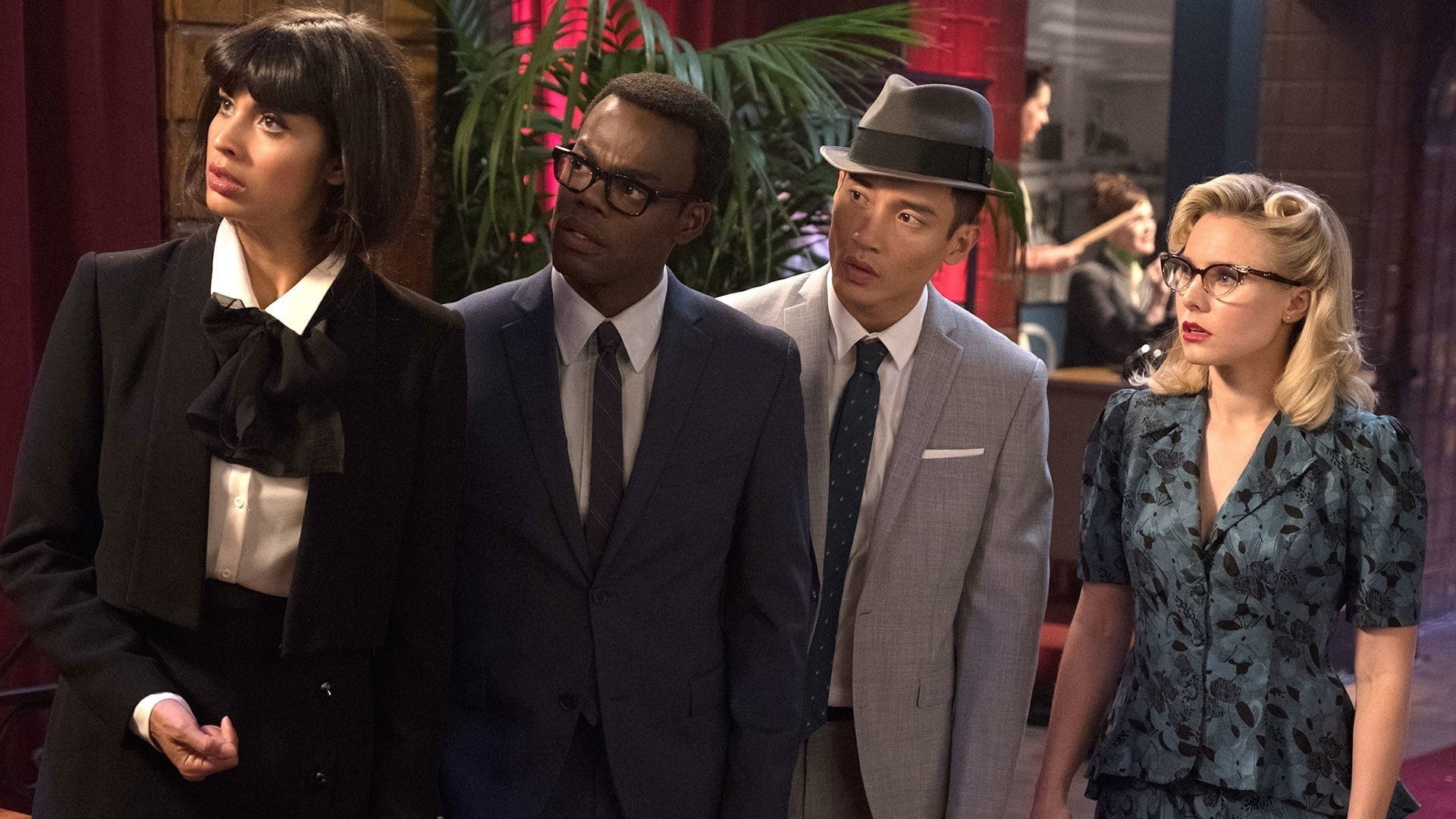 Eleanor Shellstrop, Tahani Al-Jamil, 1080P, TV Show, Kristen Bell, The Good Place, Chidi Anagonye, Jameela Jamil, William Jackson Harper, Manny Jacinto, HD Wallpaper