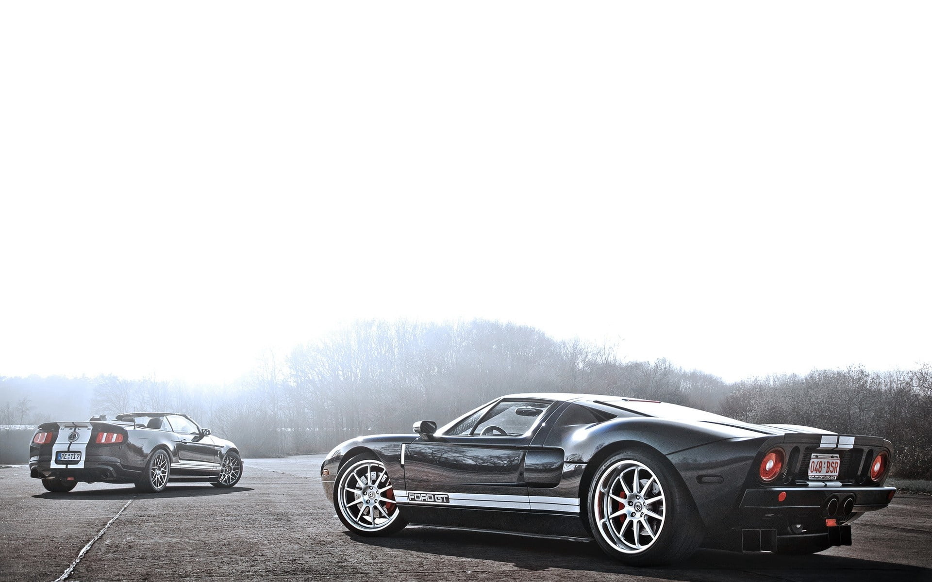 mode of Transport, modern, shiny, ontario - Canada, chrome, copy space, nature, sports Car, tree, clear sky, 1080P, black, black Color, no People, looking At View, HD Wallpaper