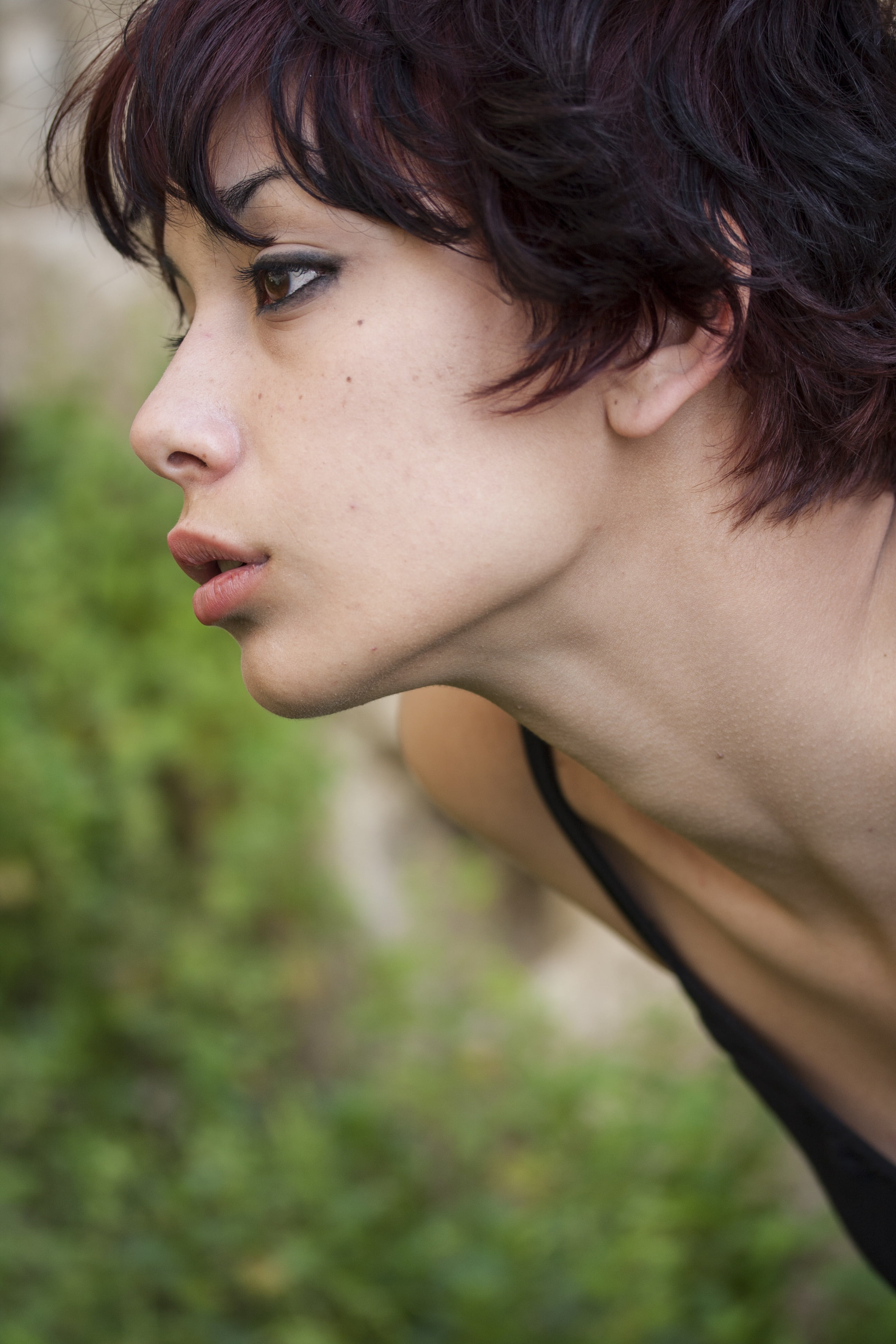 woman, photographed, wearing, hair, 4K, human body part, selective, fashion, contact, womens, teenage boys, side view, headshot, portrait, girl, profile view, Phone HD Wallpaper
