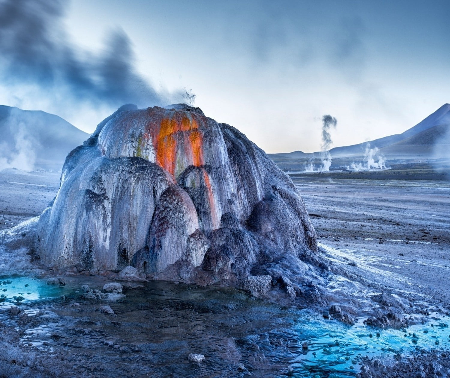 nature, non-urban scene, cold temperature, environment, winter, no people, outdoors, atacama desert tatio geyser geysers chile desert water sunrise mountain cold nature landscape, HD Wallpaper