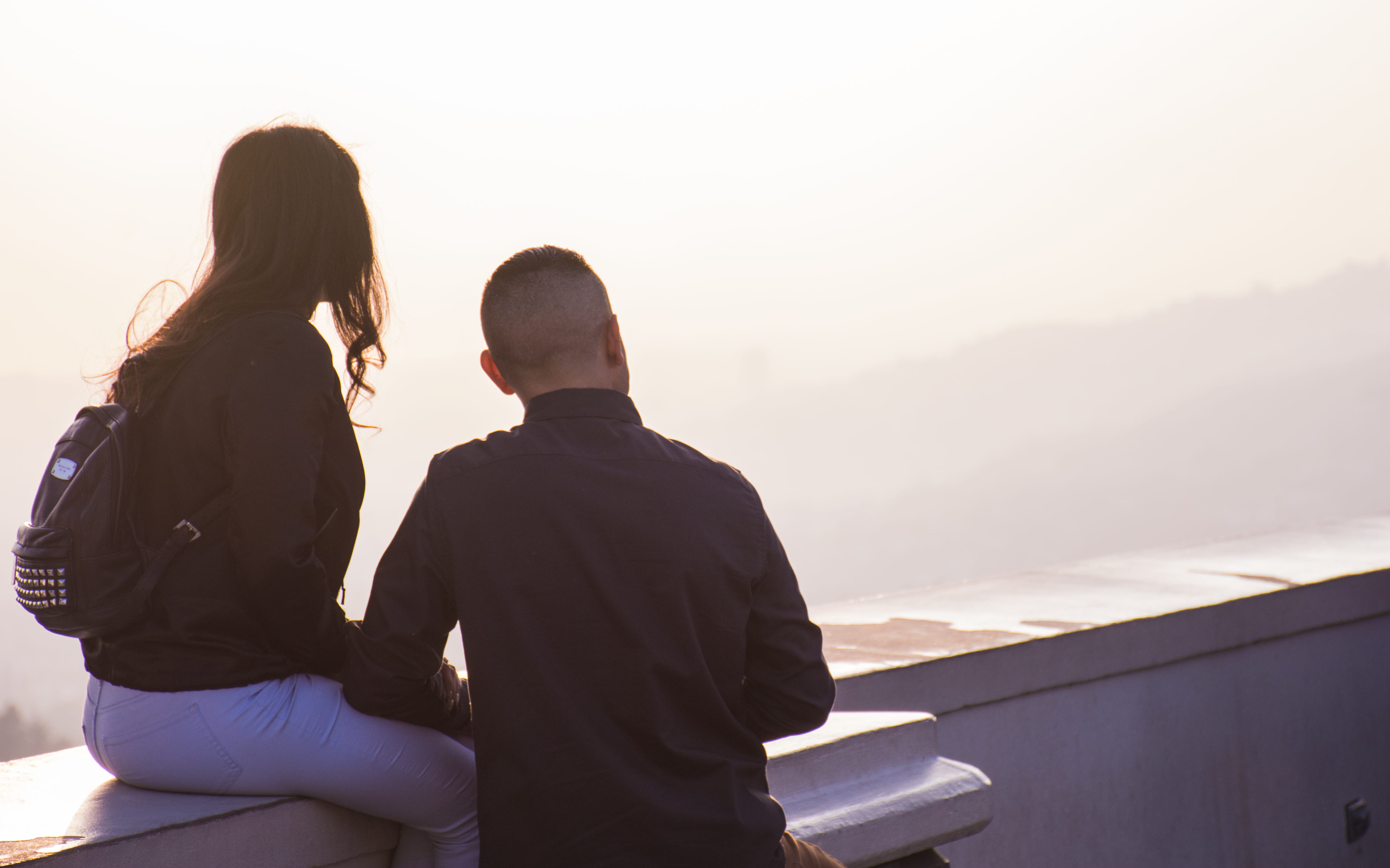 nature, bonding, looking at view, mountain, unsplashla, leisure activity, city, united states, men, romantic, standing, lifestyles, real people, beauty in nature, HD Wallpaper