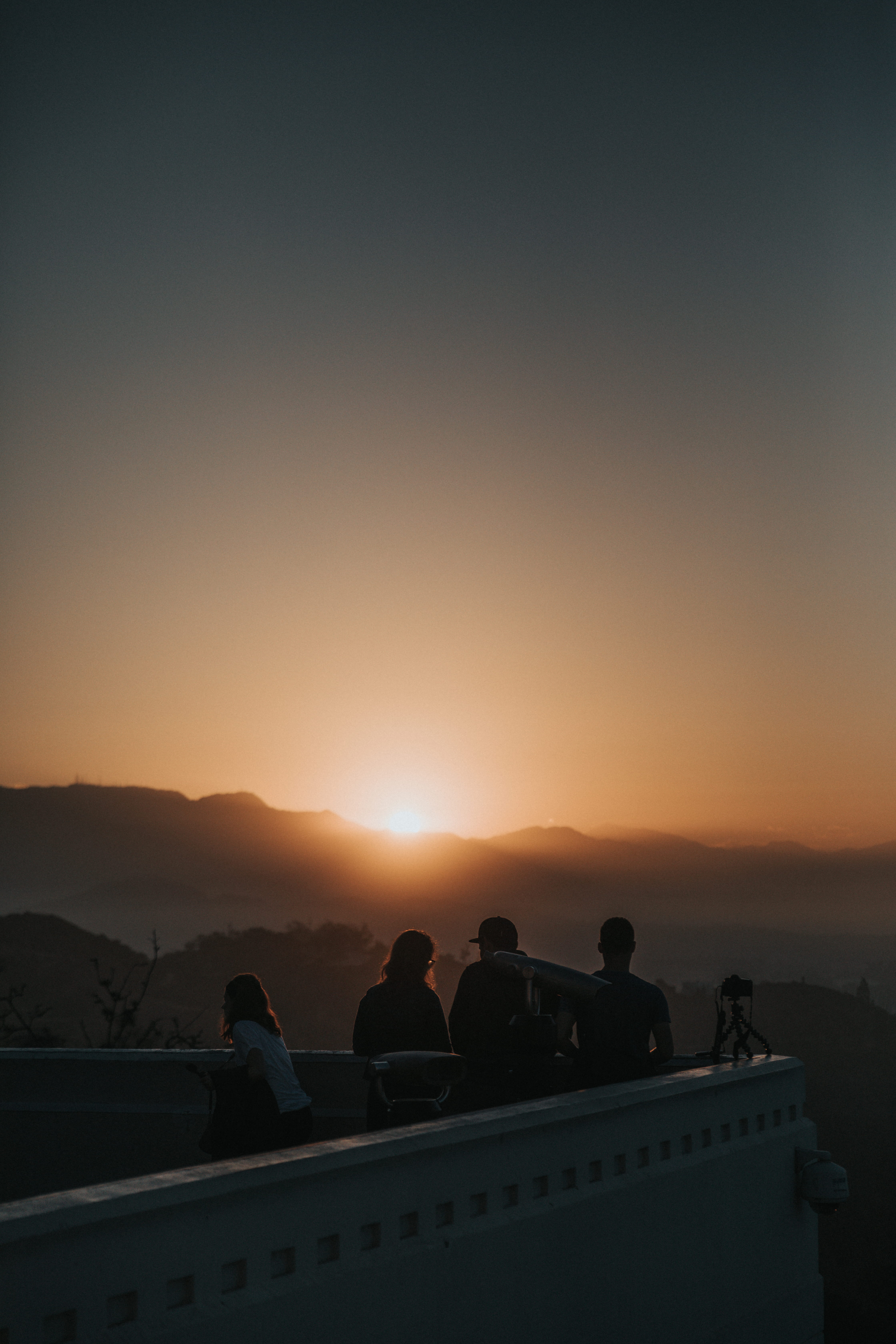 la, lifestyles, la la land, griffith, mode of transportation, nature, 5K, sitting, scenics - nature, looking at view, outdoors, hollywood, mountain, orange color, Phone HD Wallpaper