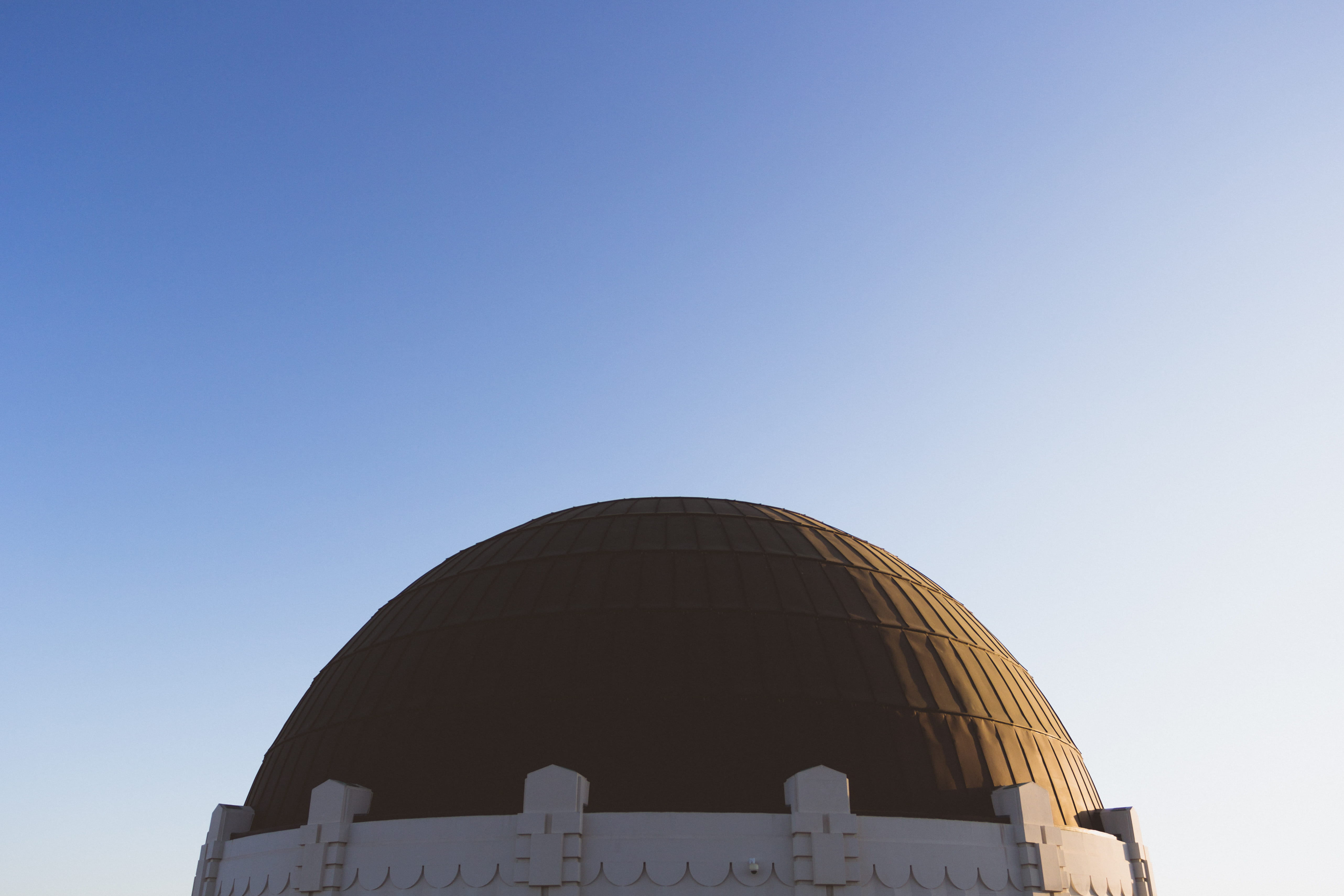 united states, travel destinations, la la land, no people, dome, belief, building exterior, blue, spirituality, cupola, gradient, copy space, los angeles, HD Wallpaper