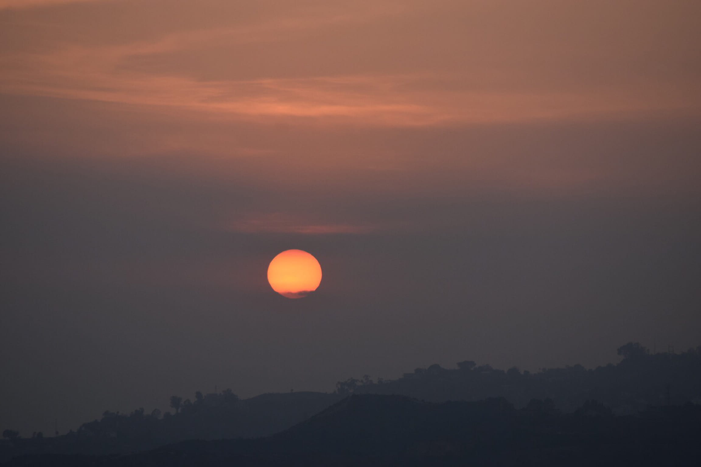 united states, geometric shape, sunset, losangeles, background, circle, idyllic, astronomy, majestic, eclipse, orange color, griffith observatory, sun, HD Wallpaper