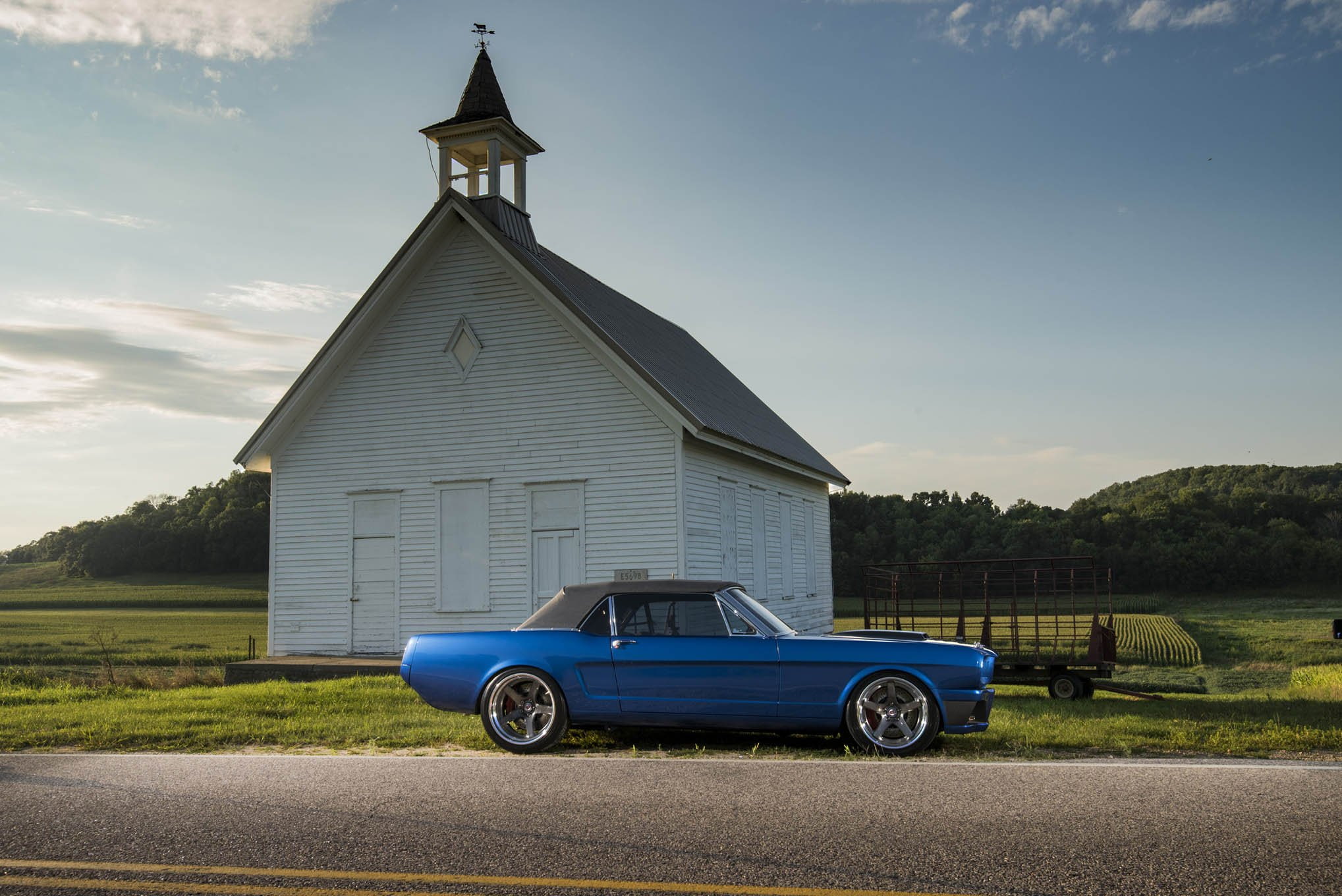 convertible, 1965, cars, ballistic, 1080P, mustang, mod, blue, ford, resto, HD Wallpaper