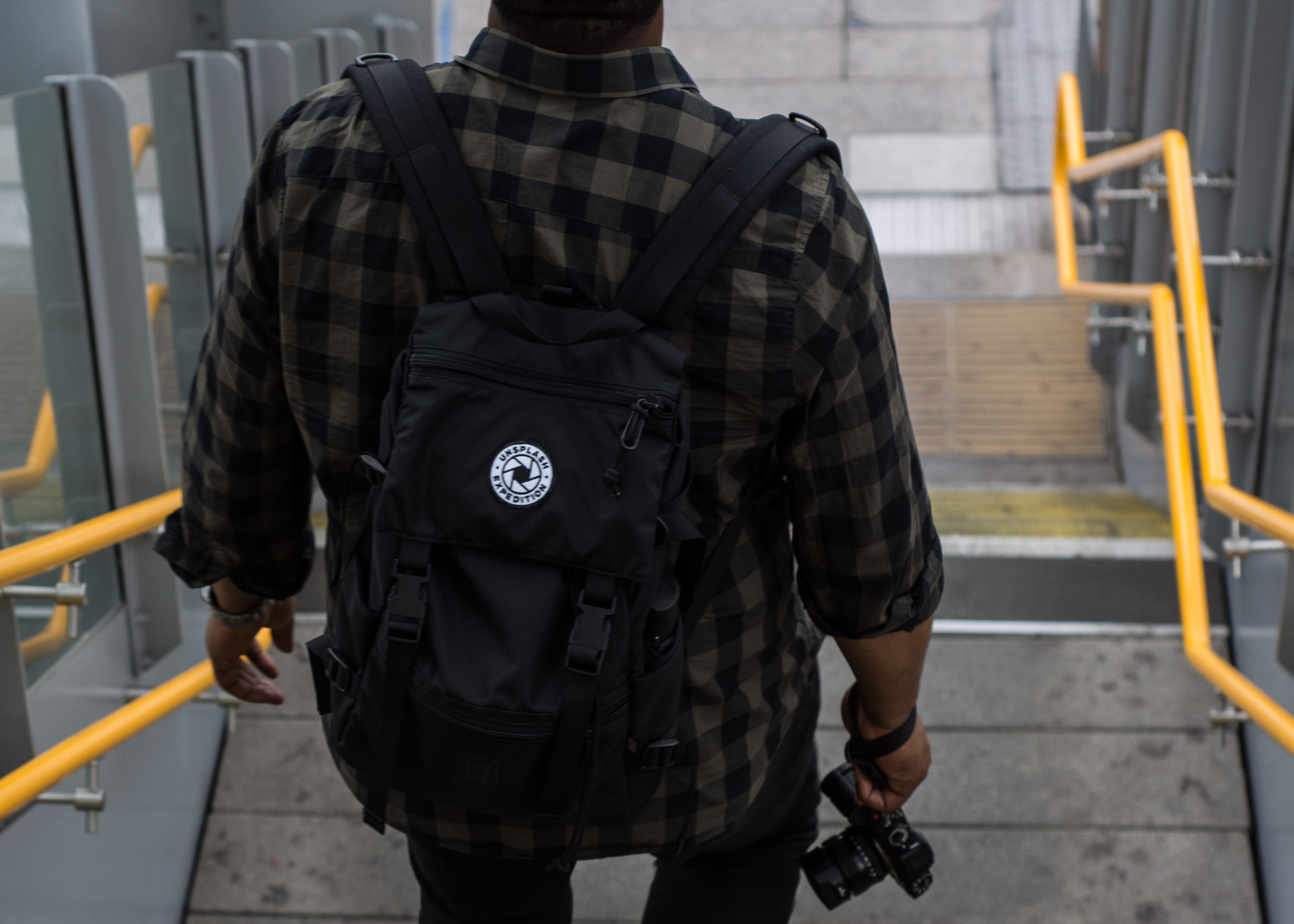 photography, man, united kingdom, london, stairs, docklands, uniform, men, unsplash, day, adult, hands in pockets, poplar, clothing, focus on foreground, HD Wallpaper