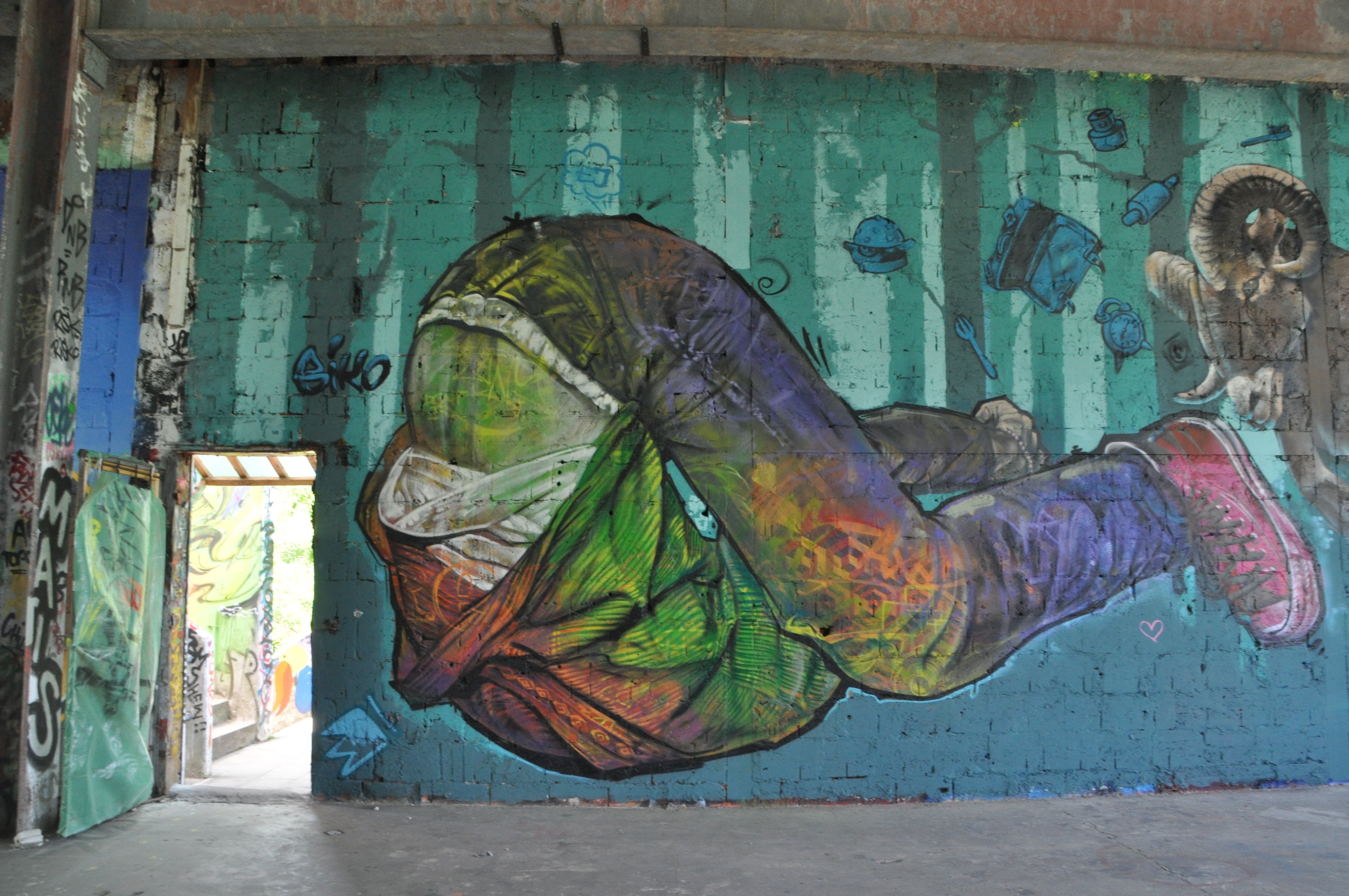 day, creativity, paintings, street art, outdoors, building, teufelsberg, berlin, art and craft, wall - building feature, human representation, female likeness, HD Wallpaper