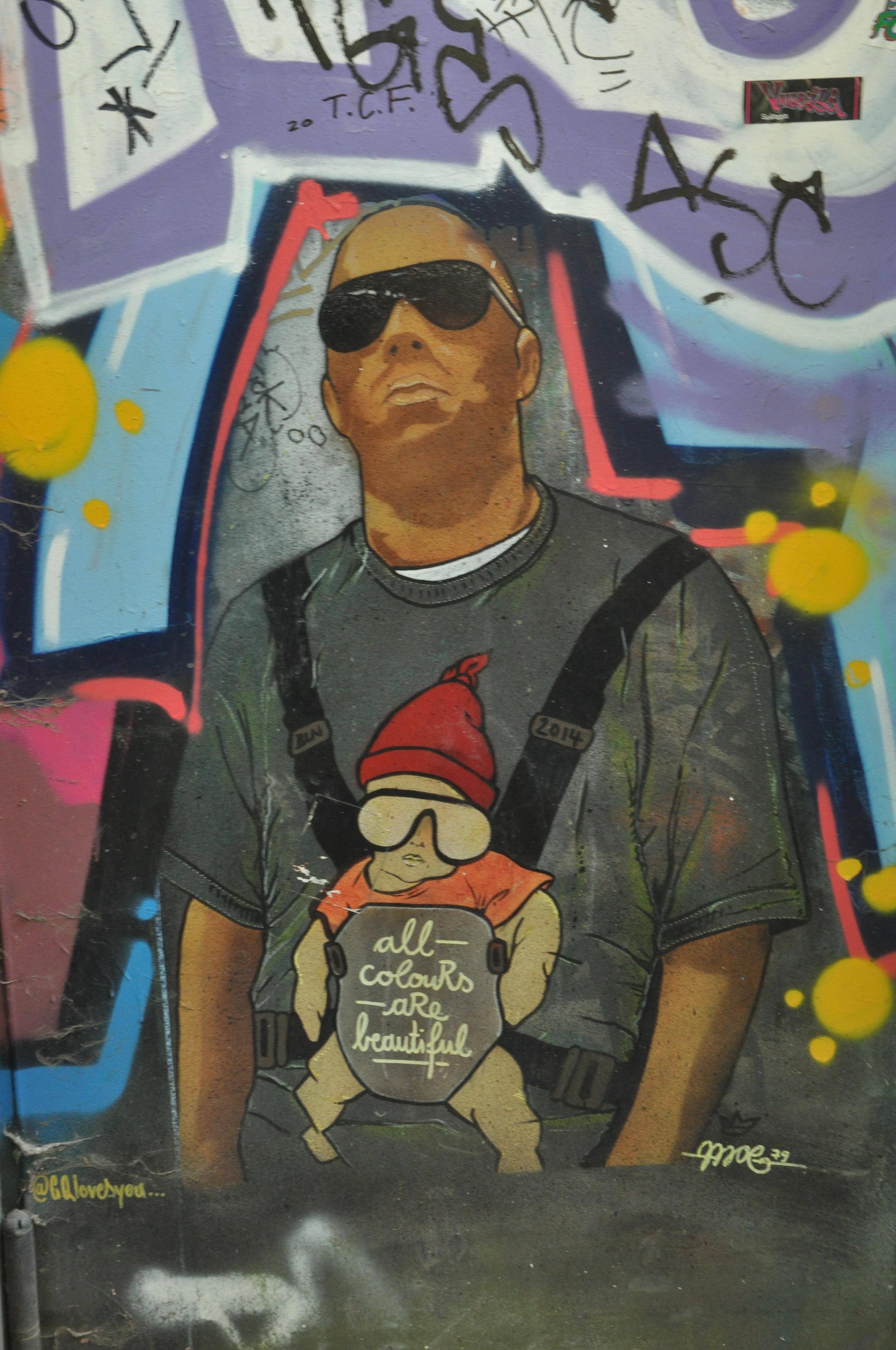 sunglasses, human representation, mural, dome, leisure activity, creativity, interception station, street art, berlin, 4K, teufelsberg, lifestyles, fashion, Phone HD Wallpaper