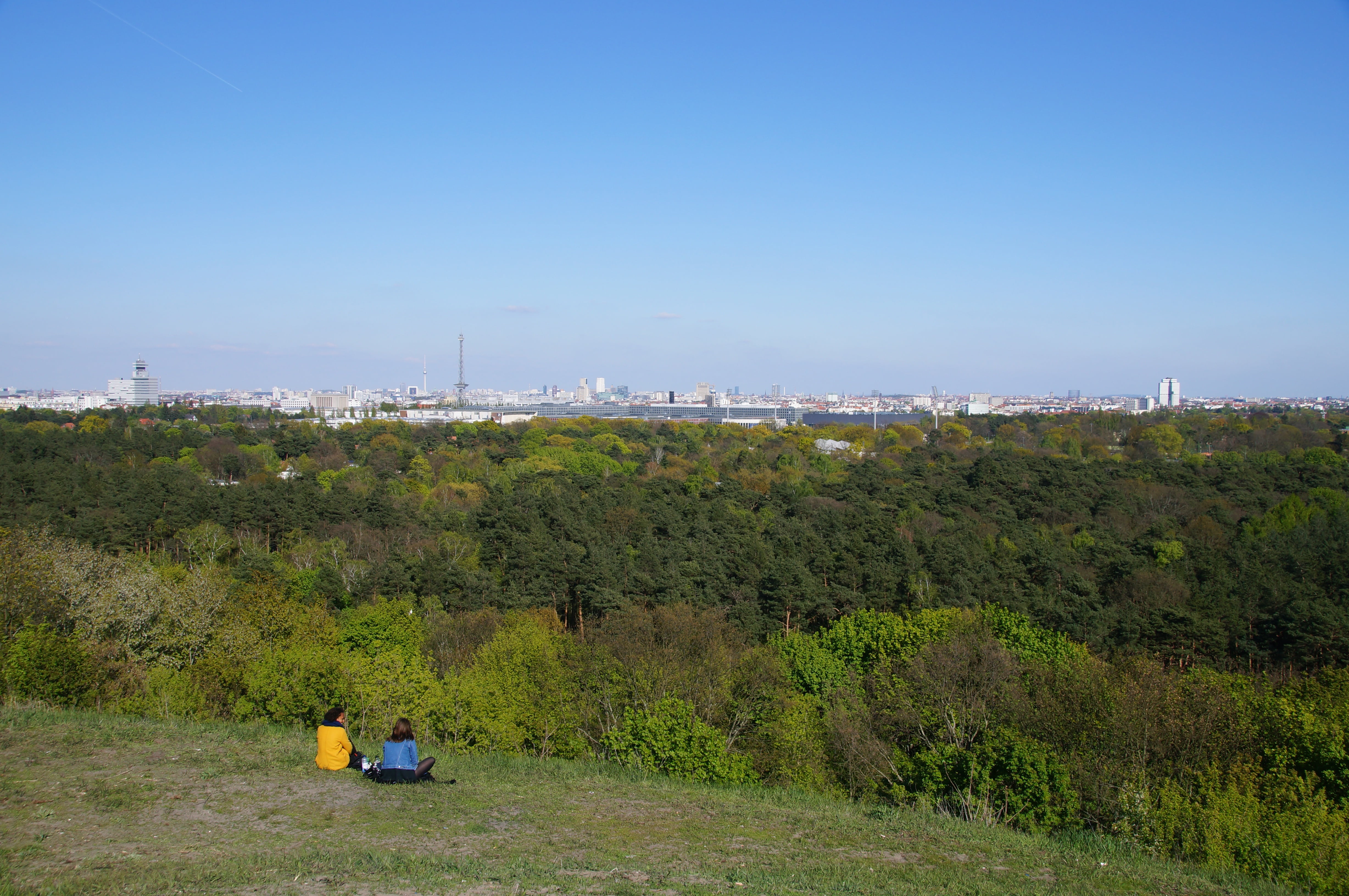 transportation, day, field, teufelsberg, panorama, outdoors, environment, berlin, architecture, edge of town, skyline, no people, 4K, relax, industry, HD Wallpaper