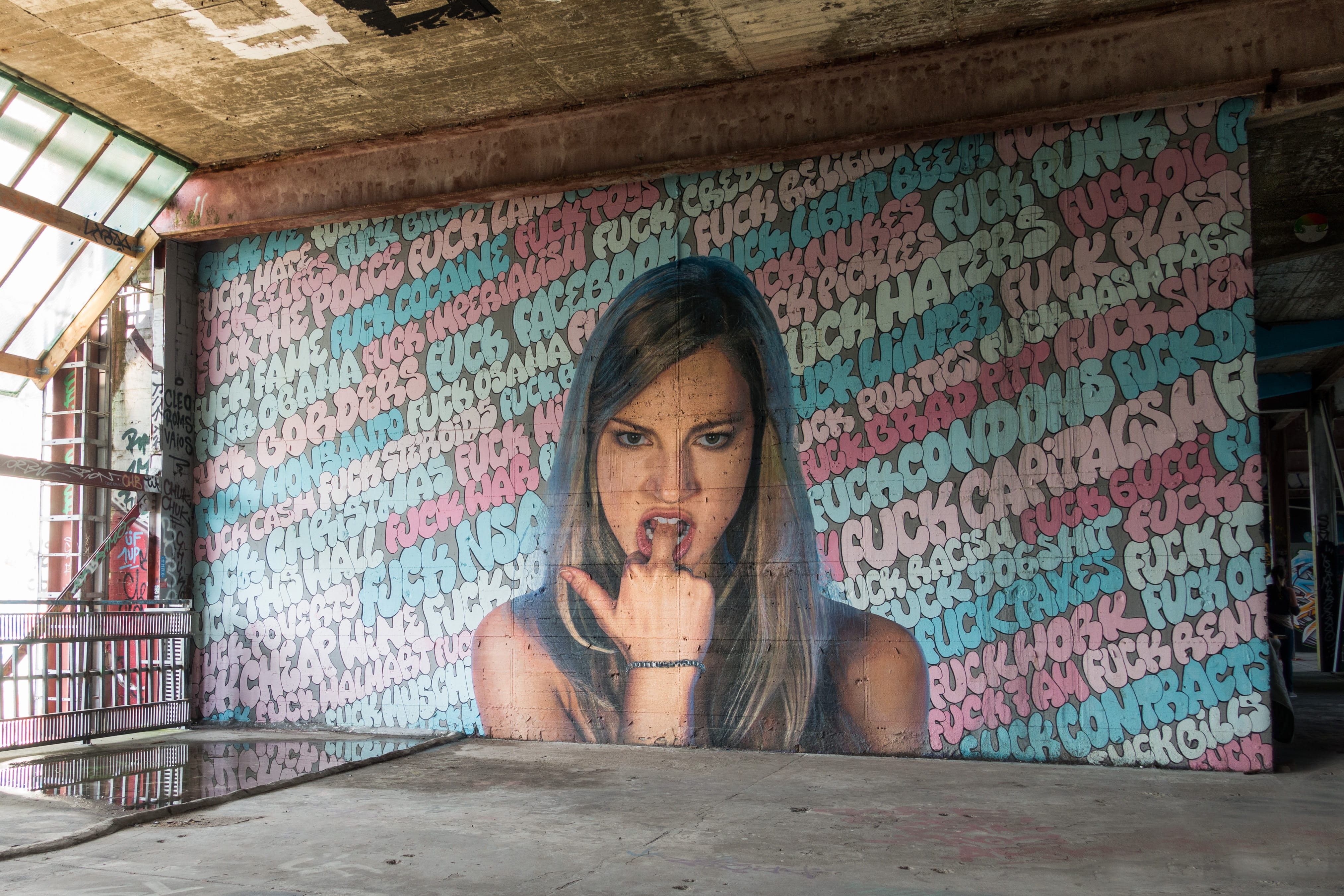 looking, teufelsberg, street art, headshot, 4K, real people, casual clothing, interception station, one person, young adult, young women, berlin architecture, HD Wallpaper