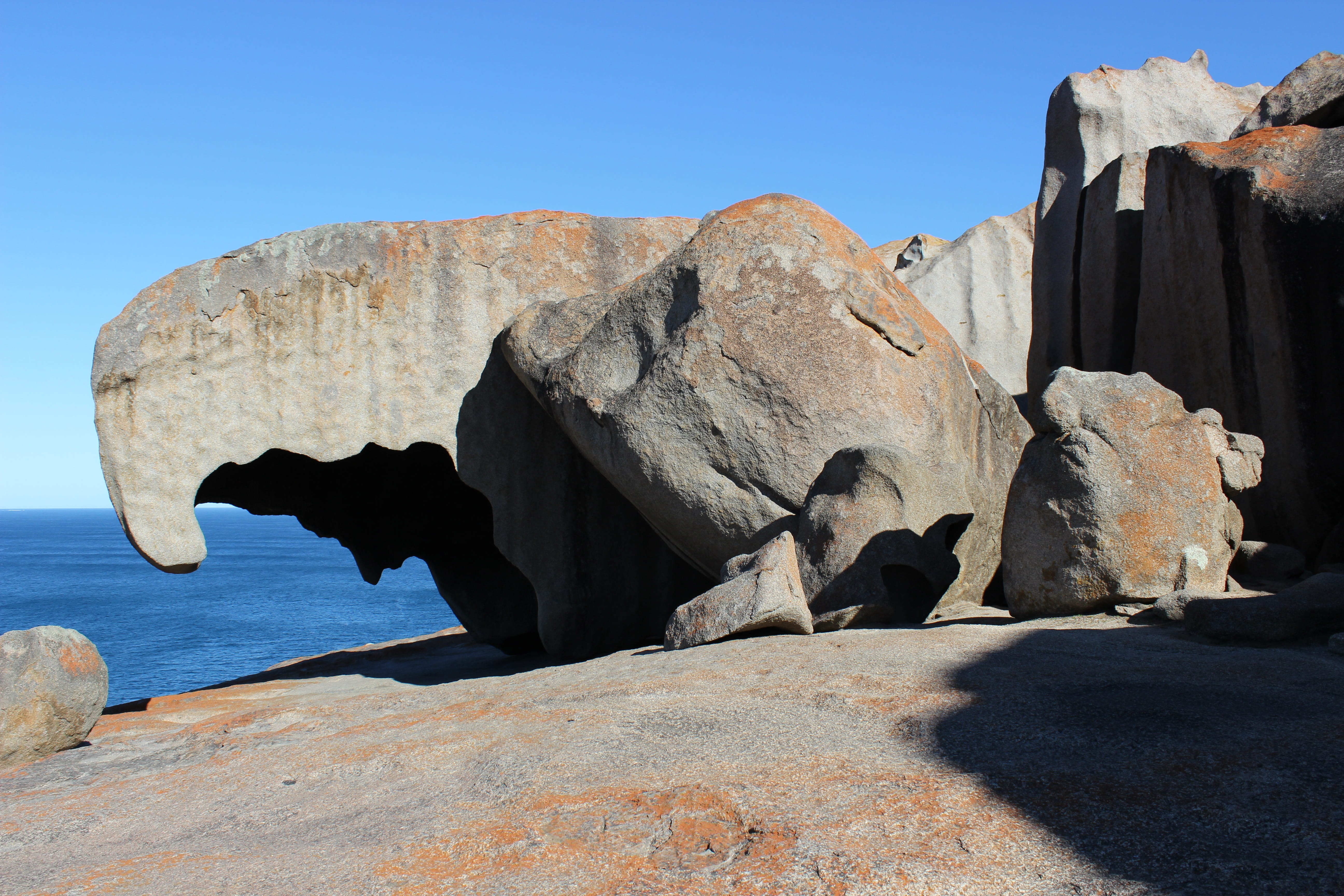 solid, rock formation, no people, nature, clear sky, eroded, travel destinations, 5K, rock - object, Australia, animal wildlife, land, 12 Apostles, rock, HD Wallpaper