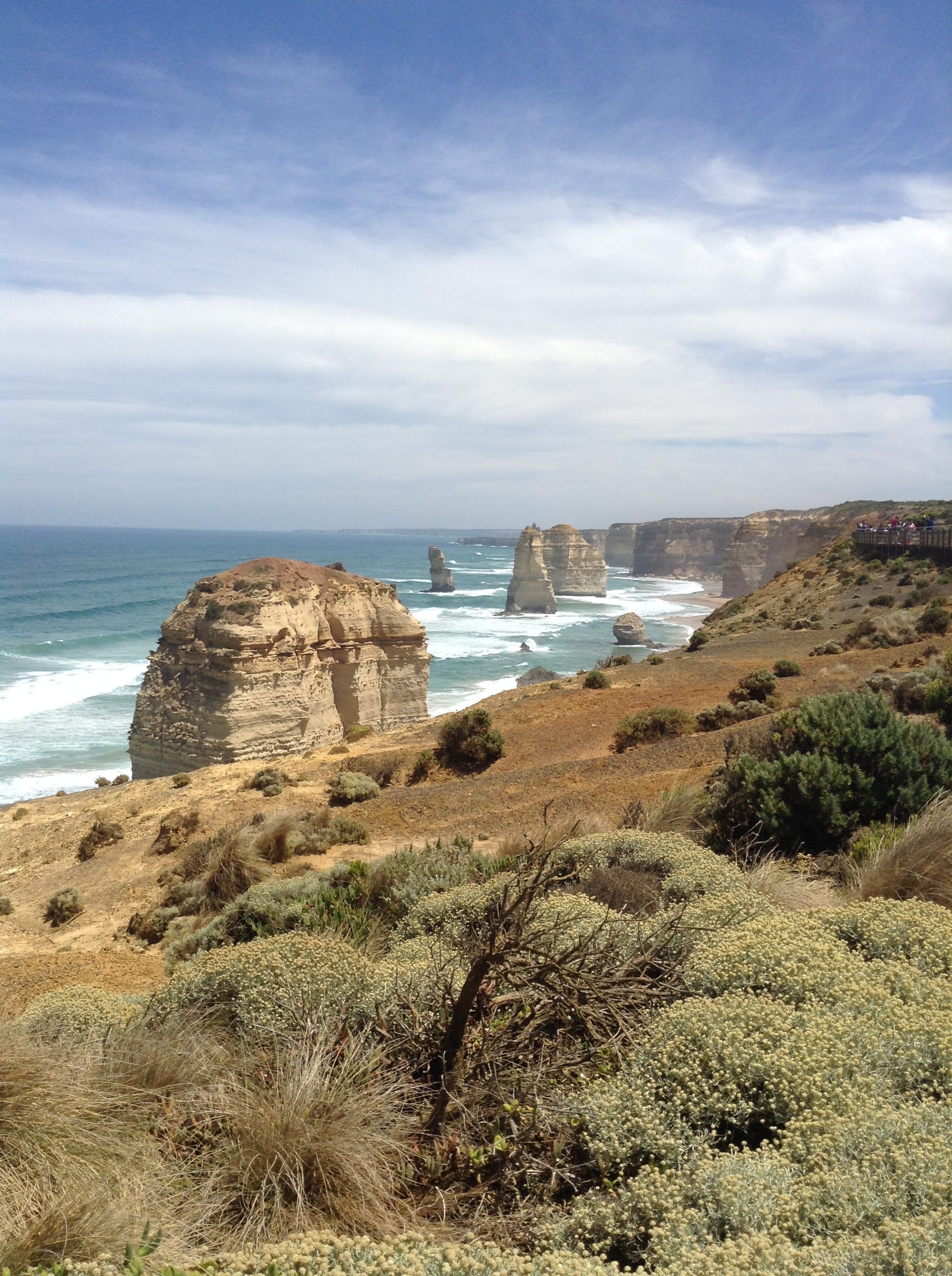 scenics - nature, beauty in nature, Australia, tranquility, cloud - sky, land, great ocean road, grass, ocean, rock - object, horizon, day, plant, sky, Phone HD Wallpaper