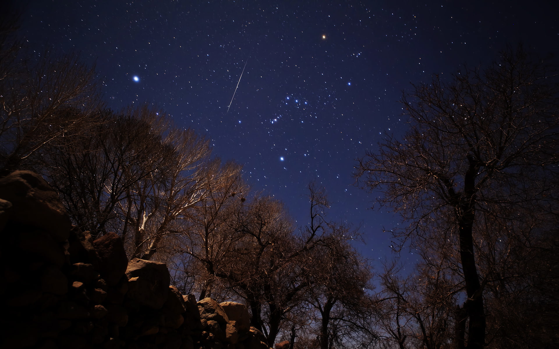milky, meteor, 1080P, Geminids, stars, way, Iran, HD Wallpaper