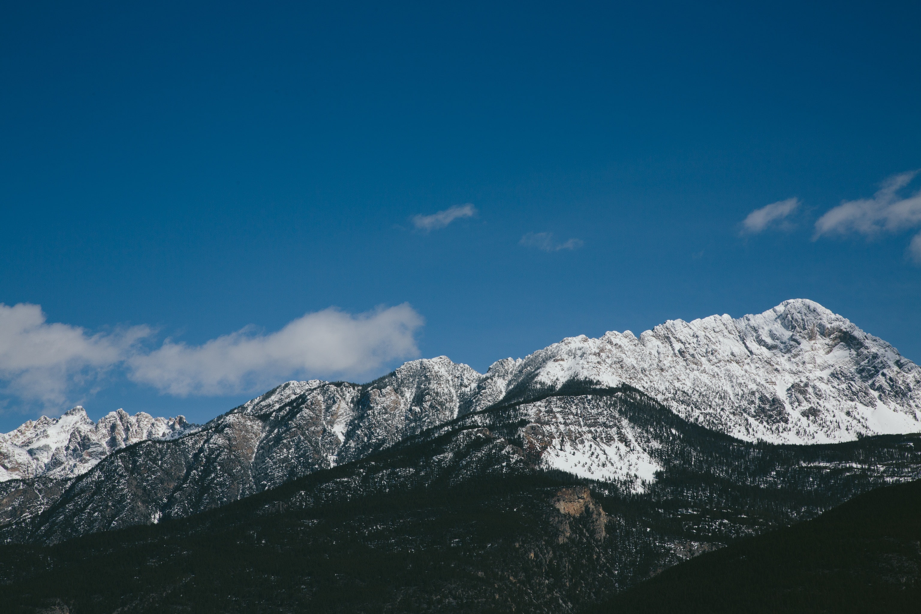 tundra, photography, sky, forest, Greg Shield, landscape, far view, snow, mountains, nature, 2K, snowy peak, clouds, HD Wallpaper