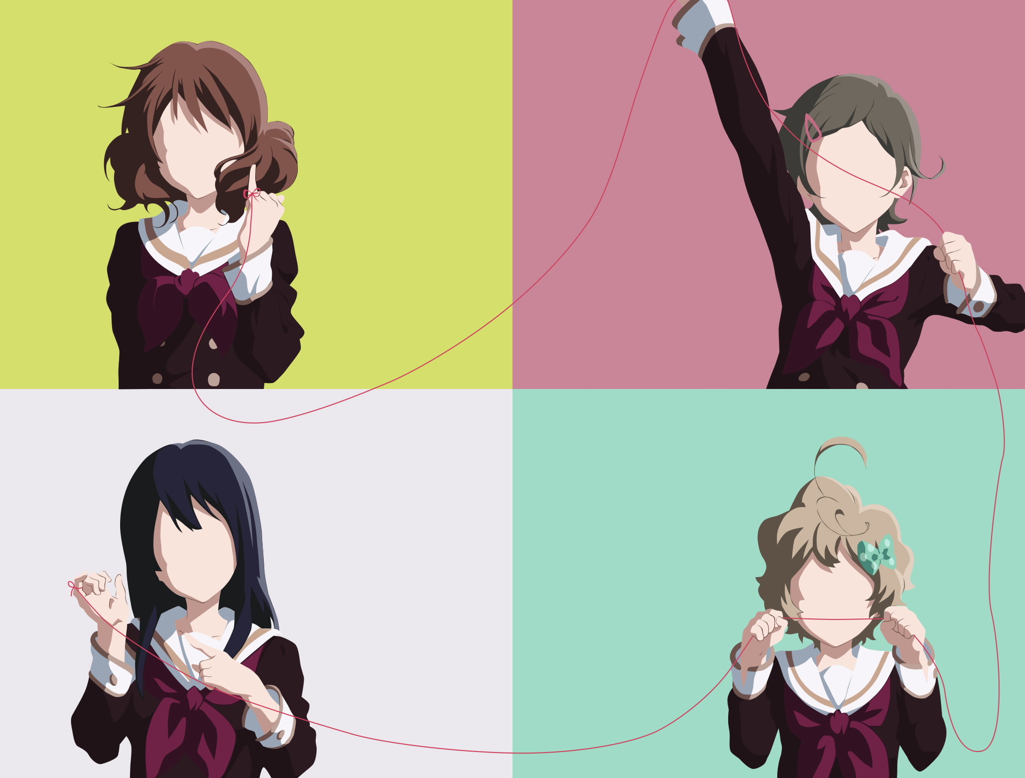 Sapphire Kawashima, 1080P, Anime, Hazuki Katou, Reina Kousaka, Kumiko Oumae, Sound! Euphonium, HD Wallpaper