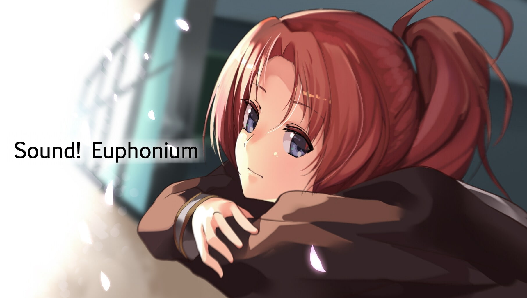 anime girls, Hibike! Euphonium, redhead, short hair, anime, 720P, Nakagawa Natsuki, blue eyes, HD Wallpaper