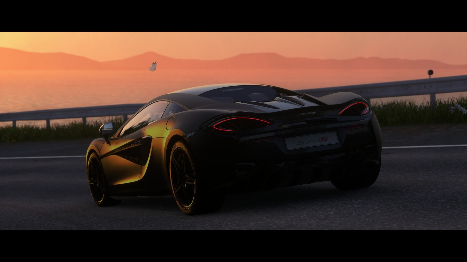 land vehicle, car, no people, outdoors, orange color, road, travel, 1080P, sky, wealth, motor vehicle, wheel, racing, nature, Driveclub, mode of transportation, HD Wallpaper