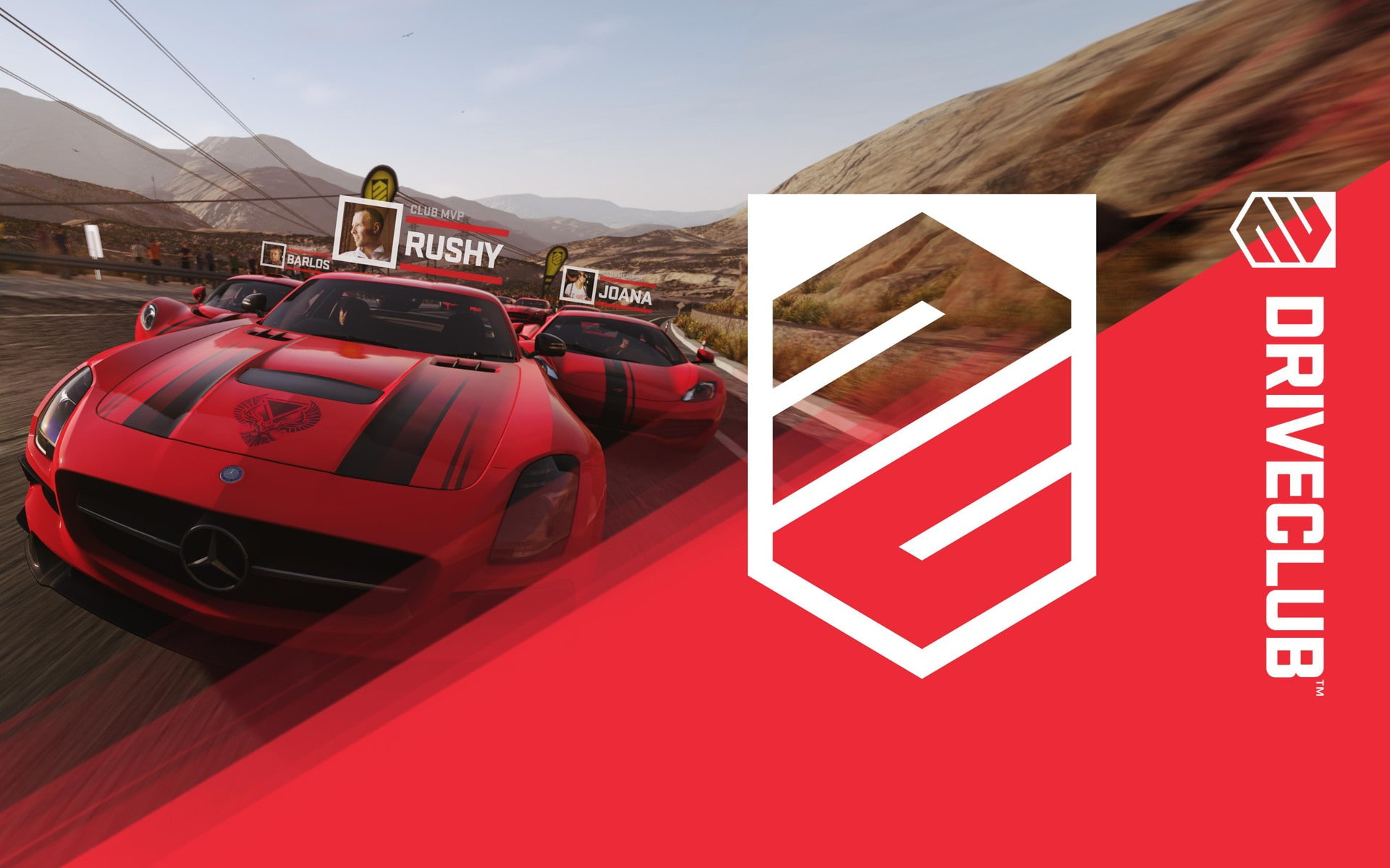 western script, information, text, day, Driveclub, red, sunlight, video games, 1080P, architecture, land vehicle, no people, mountain, motor vehicle, communication, HD Wallpaper