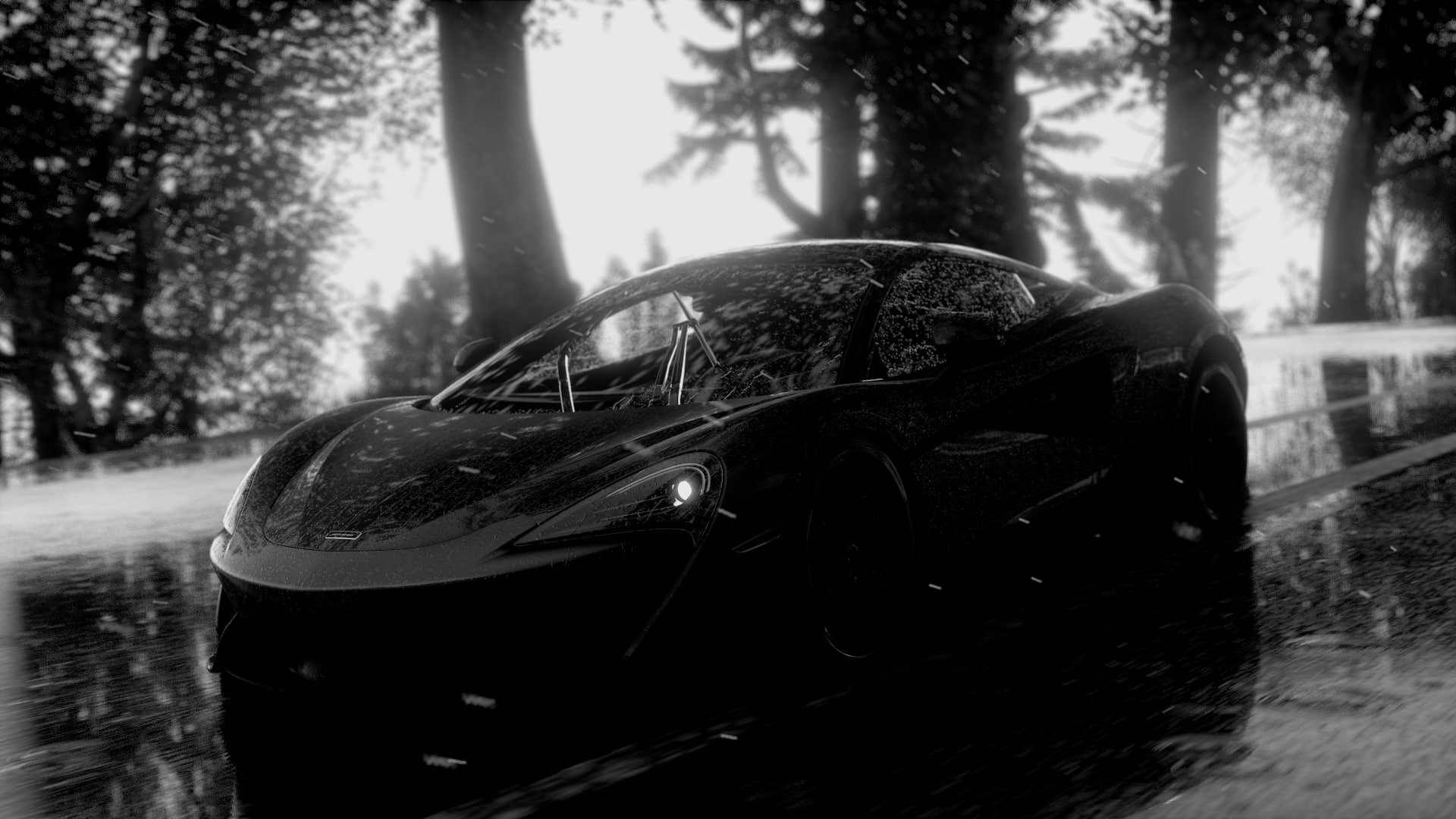 land, video games, Driveclub, focus on foreground, car, race cars, transportation, close-up, forest, plant, mode of transportation, tree, reflection, no people, HD Wallpaper