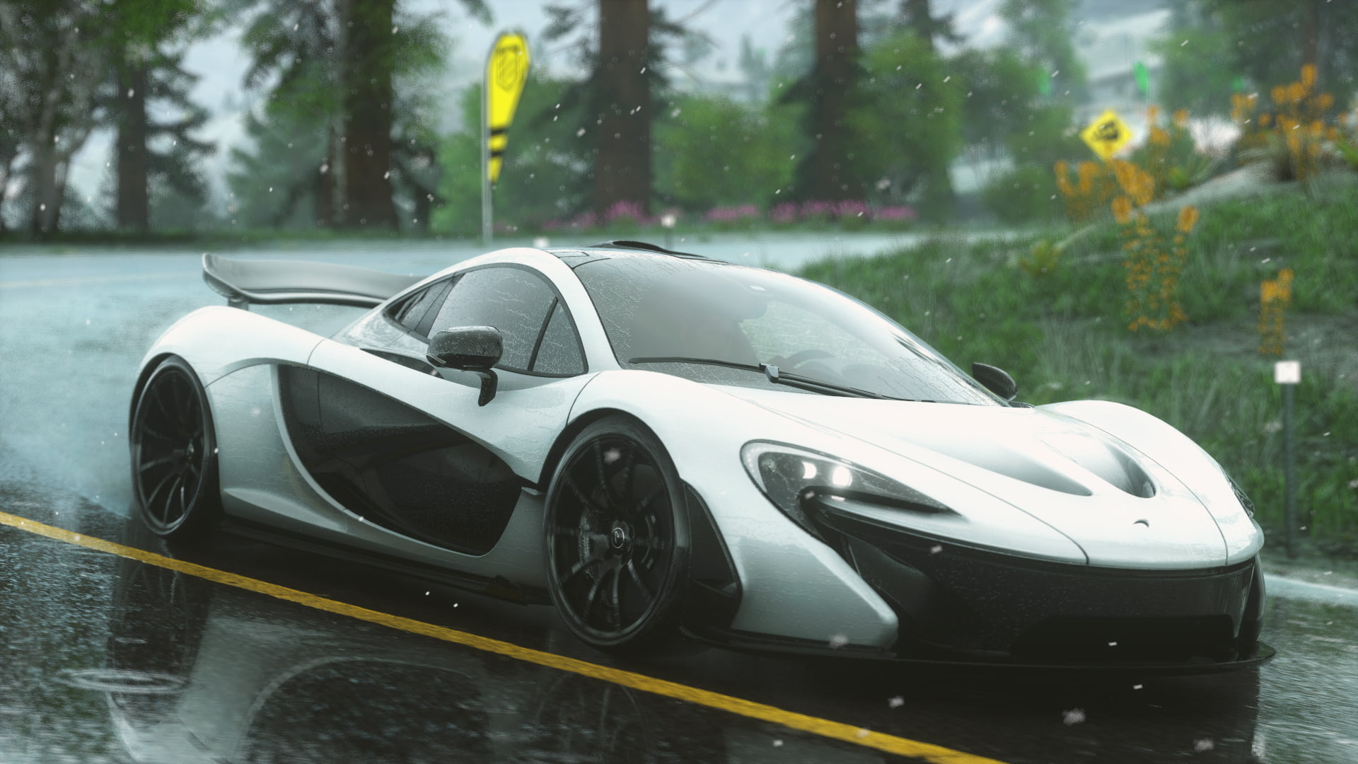 water, transportation, car, no people, close-up, race cars, video games, rain, nature, land vehicle, wheel, day, wet, outdoors, street, travel, focus on foreground, HD Wallpaper
