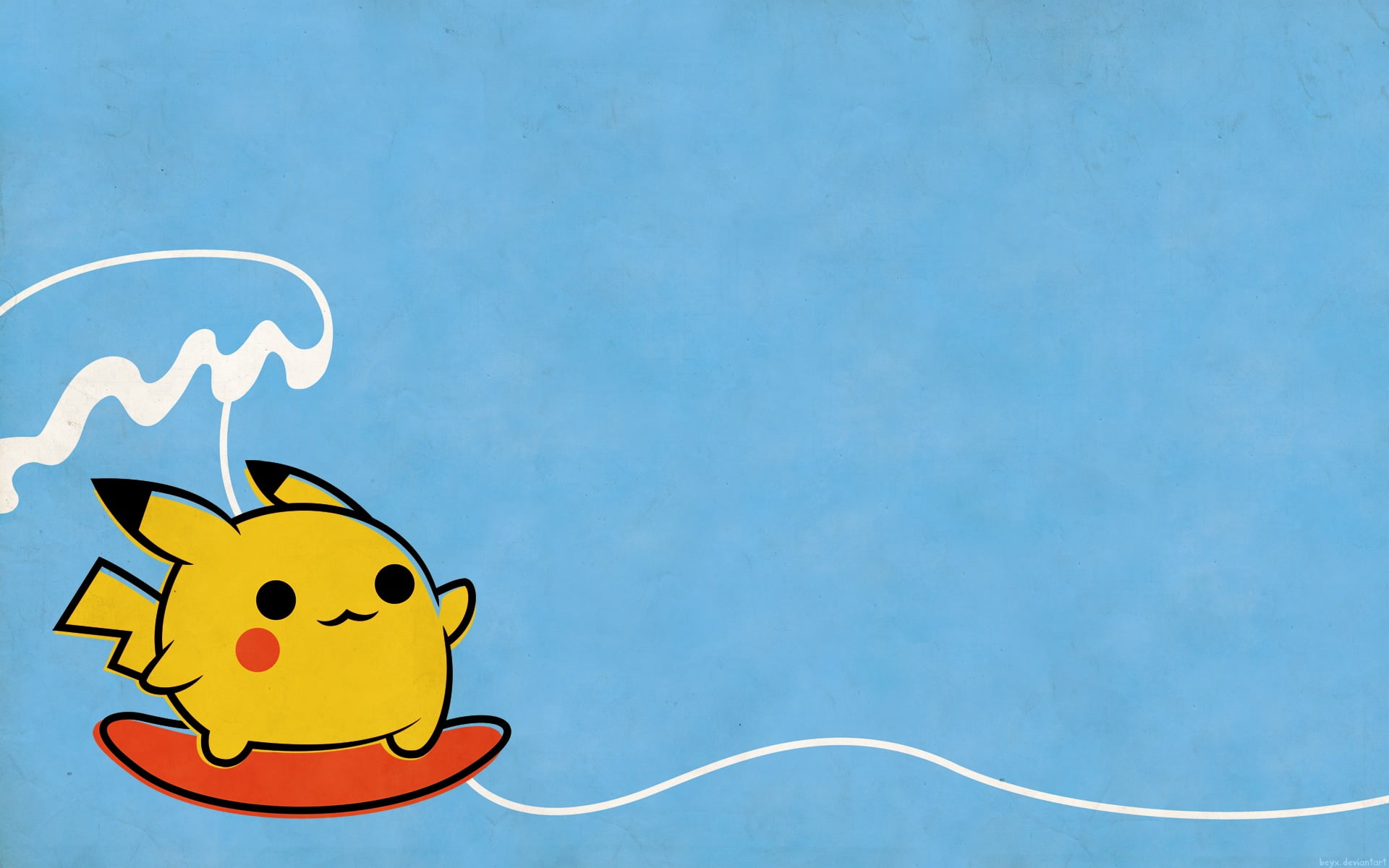 power supply, illustration, connection, Pokémon, animal, electricity, emotion, Pikachu, blue, sign, creativity, minimalism, humor, 1080P, yellow, cable, HD Wallpaper