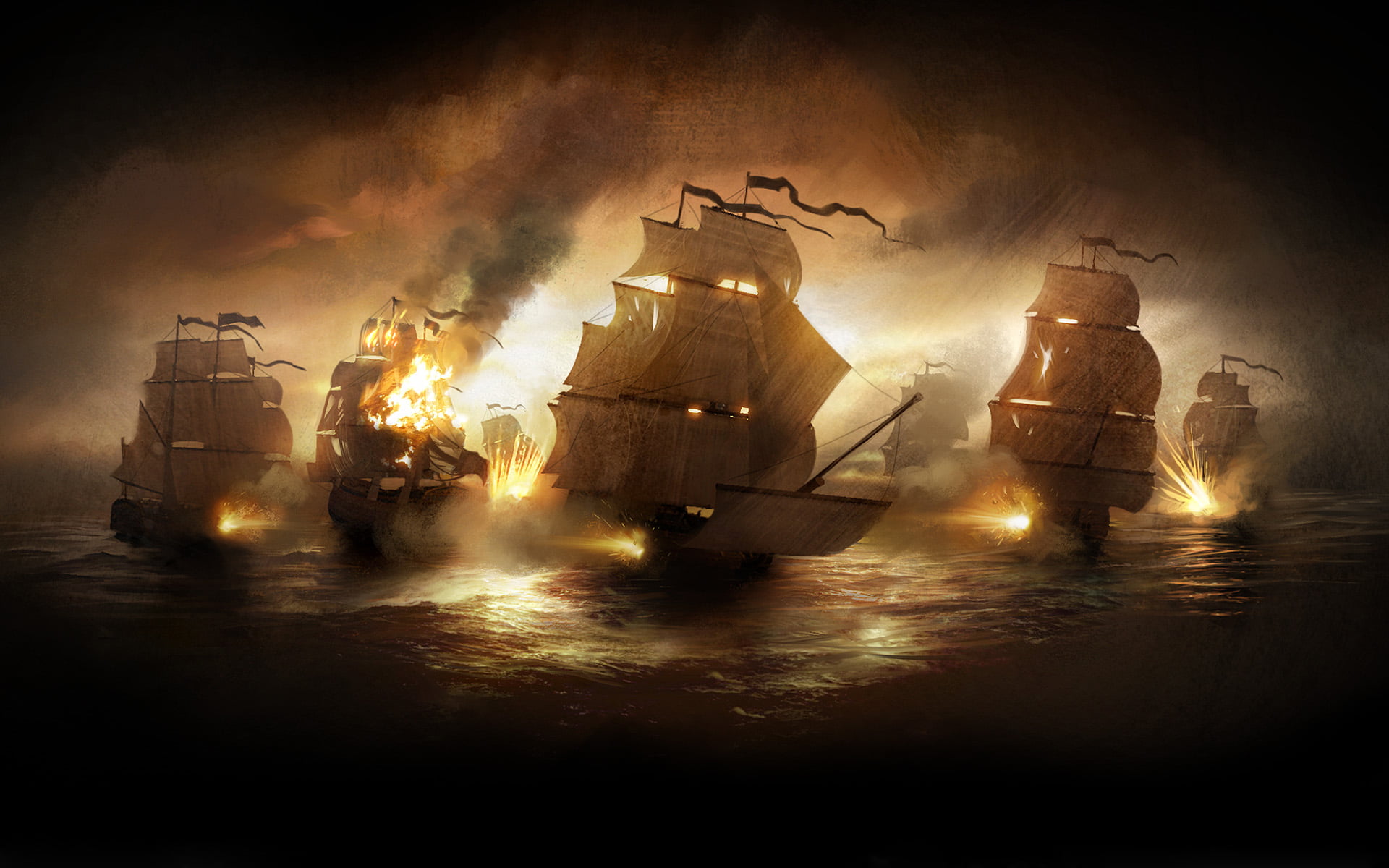 nature, digital, night, fire, ship, backgrounds, mode of transportation, environment, accidents and disasters, ships, pollution, industry, cultures, old-fashioned, HD Wallpaper