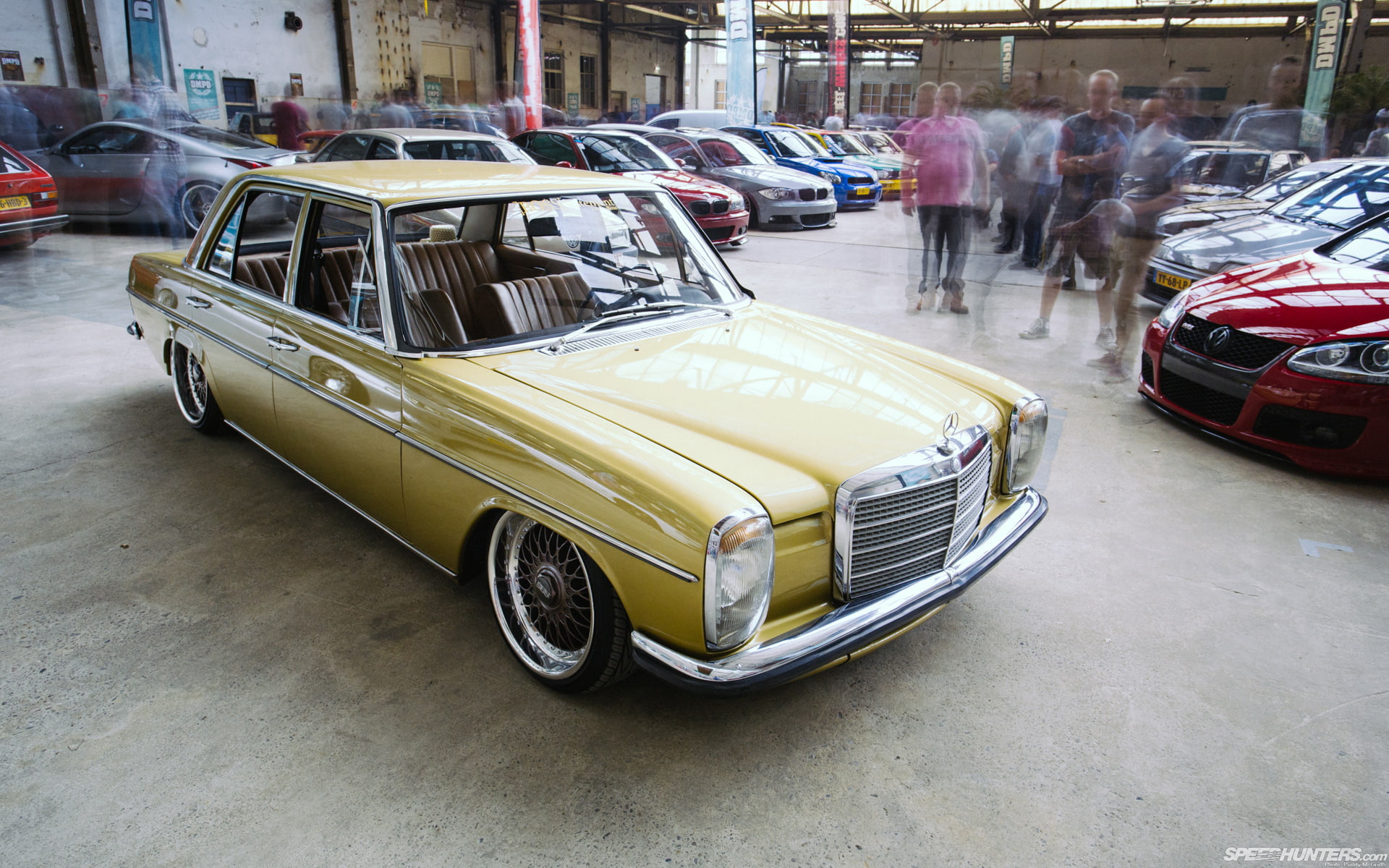 mercedes, brown, slammed, car, cars, hd, timelapse, 1080P, classic, HD Wallpaper