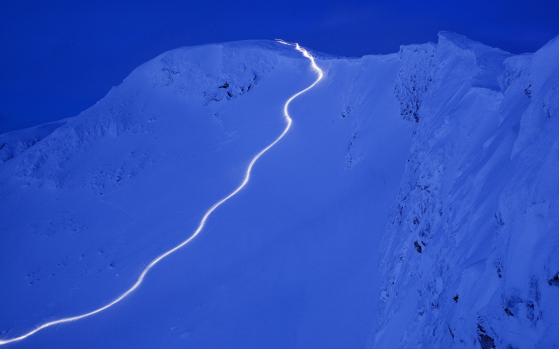 light, mountain, timelapse, 1080P, hd, mountains, snowy, night, painting, nature, HD Wallpaper