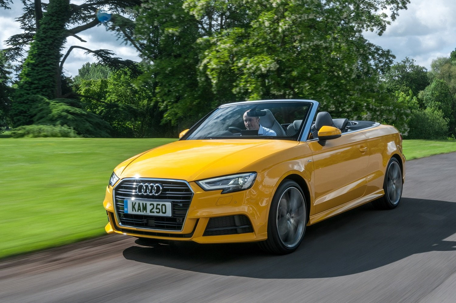 720P, tfsi, cars, yellow, 2016, uk-spec, cabriolet, audi, s-line, (a3), HD Wallpaper