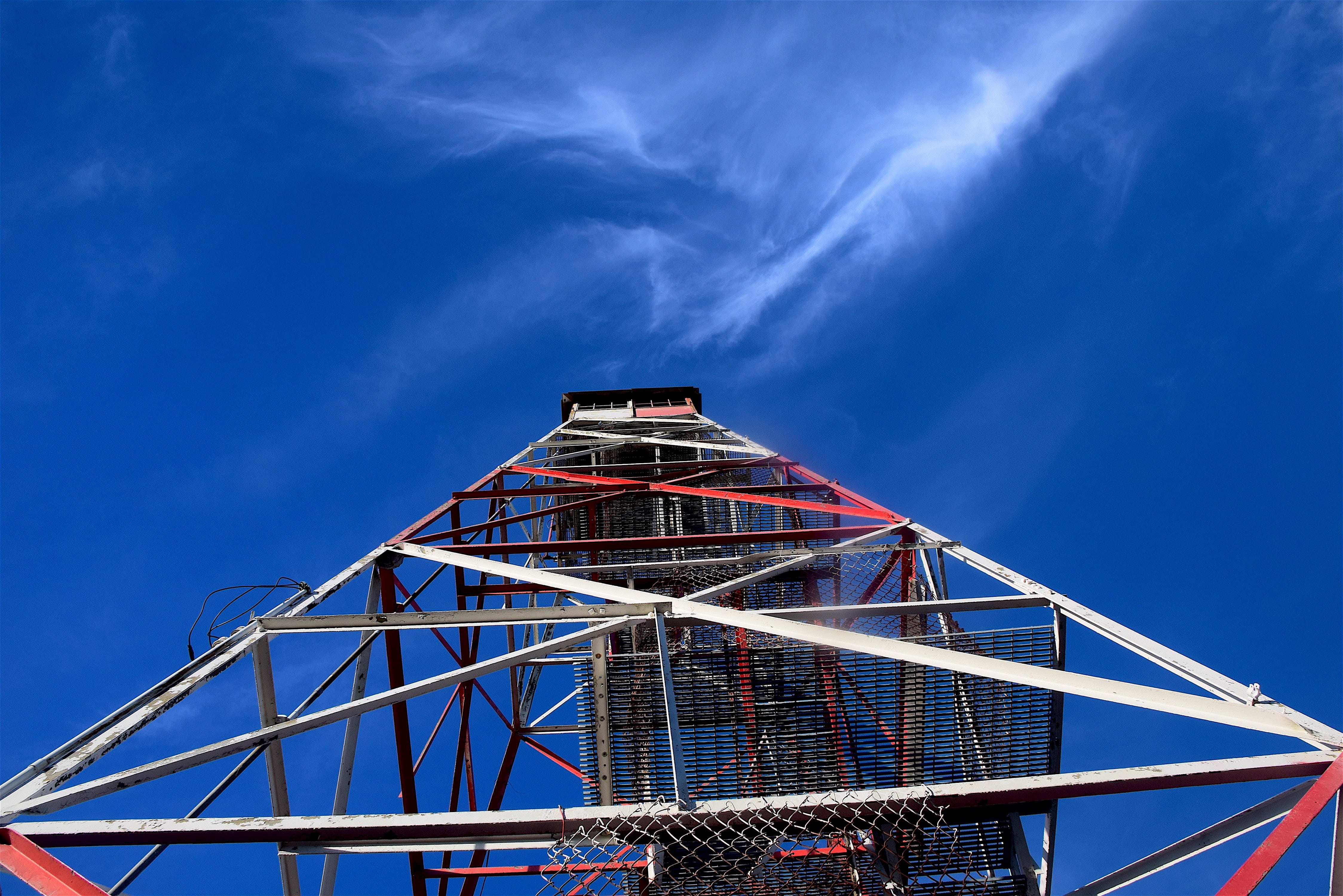 skies, nature, 4K, metal, travel destinations, arts culture and entertainment, cloud - sky, tower, communication, outdoor, fall, no people, day, new jersey, HD Wallpaper