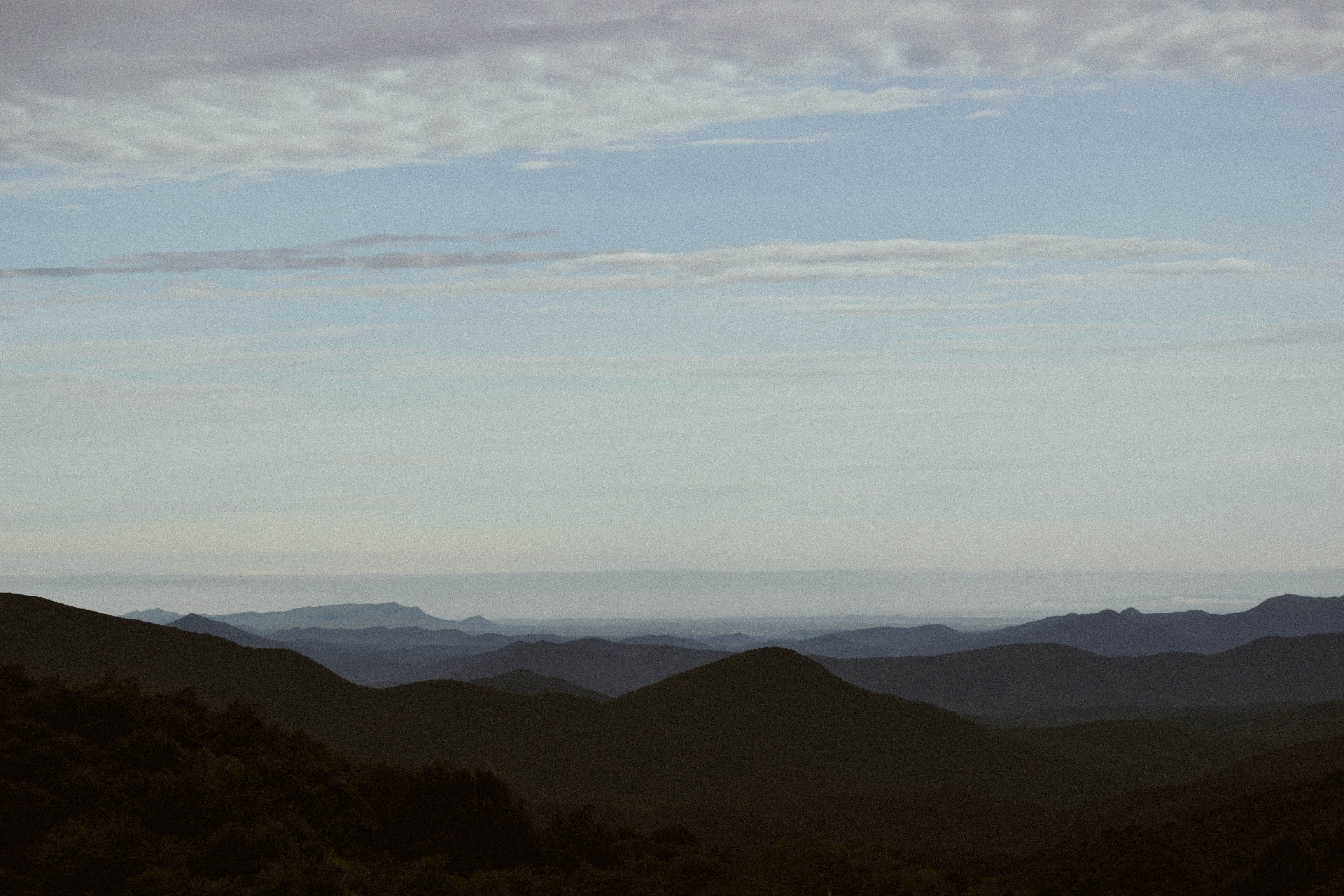 mountain range, beauty in nature, dark, non-urban scene, scenics - nature, cloud - sky, north carolina, horizon, travel destinations, landscape, environment, HD Wallpaper