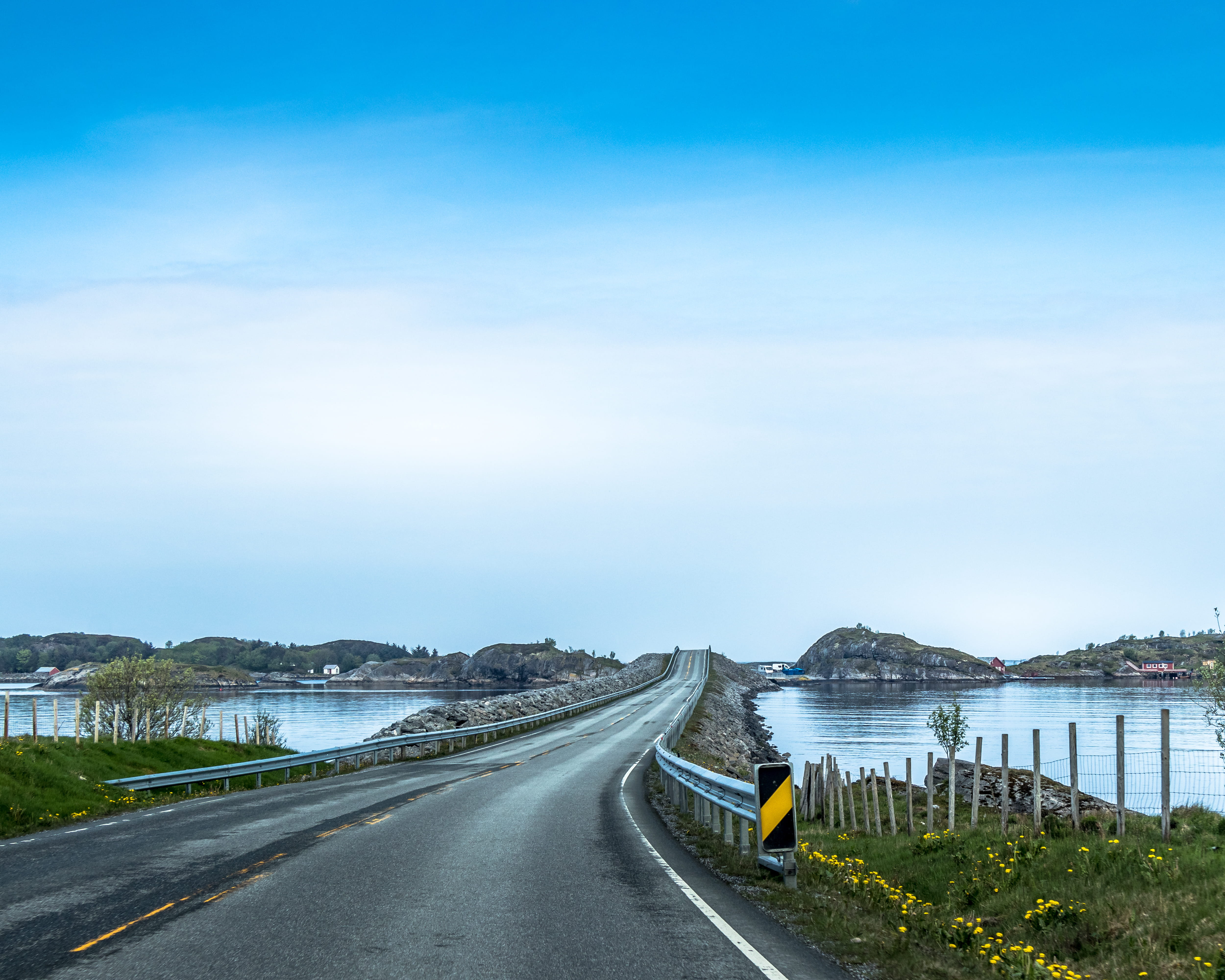 architecture, empty, the way forward, crash barrier, built structure, day, daytime, railing, bridge, calm, diminishing perspective, cloud - sky, road, nature, HD Wallpaper