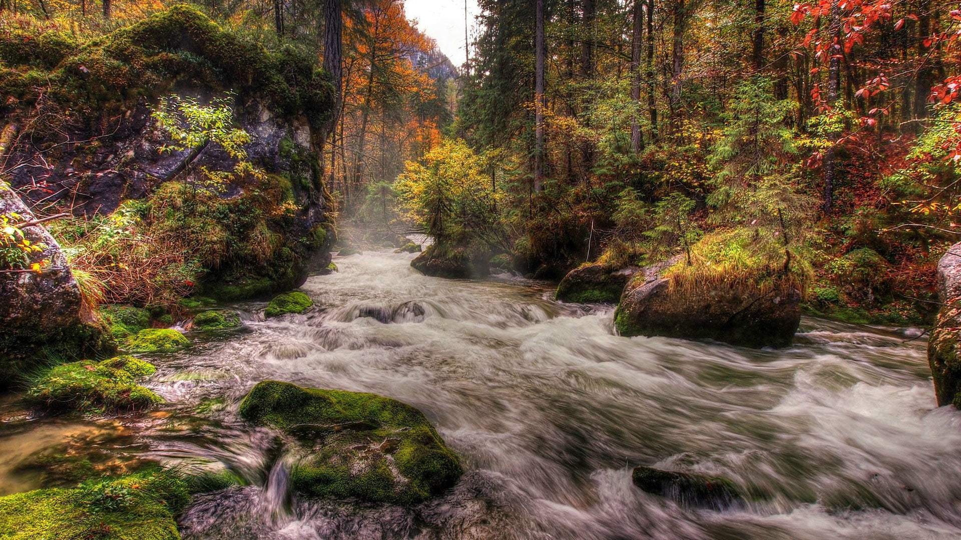 flow, tranquility, landscape, flowing, scenic, travel, beauty in nature, natural, splash, flowing water, lake, stone, waterfalls, tourism, valley, tree, HD Wallpaper