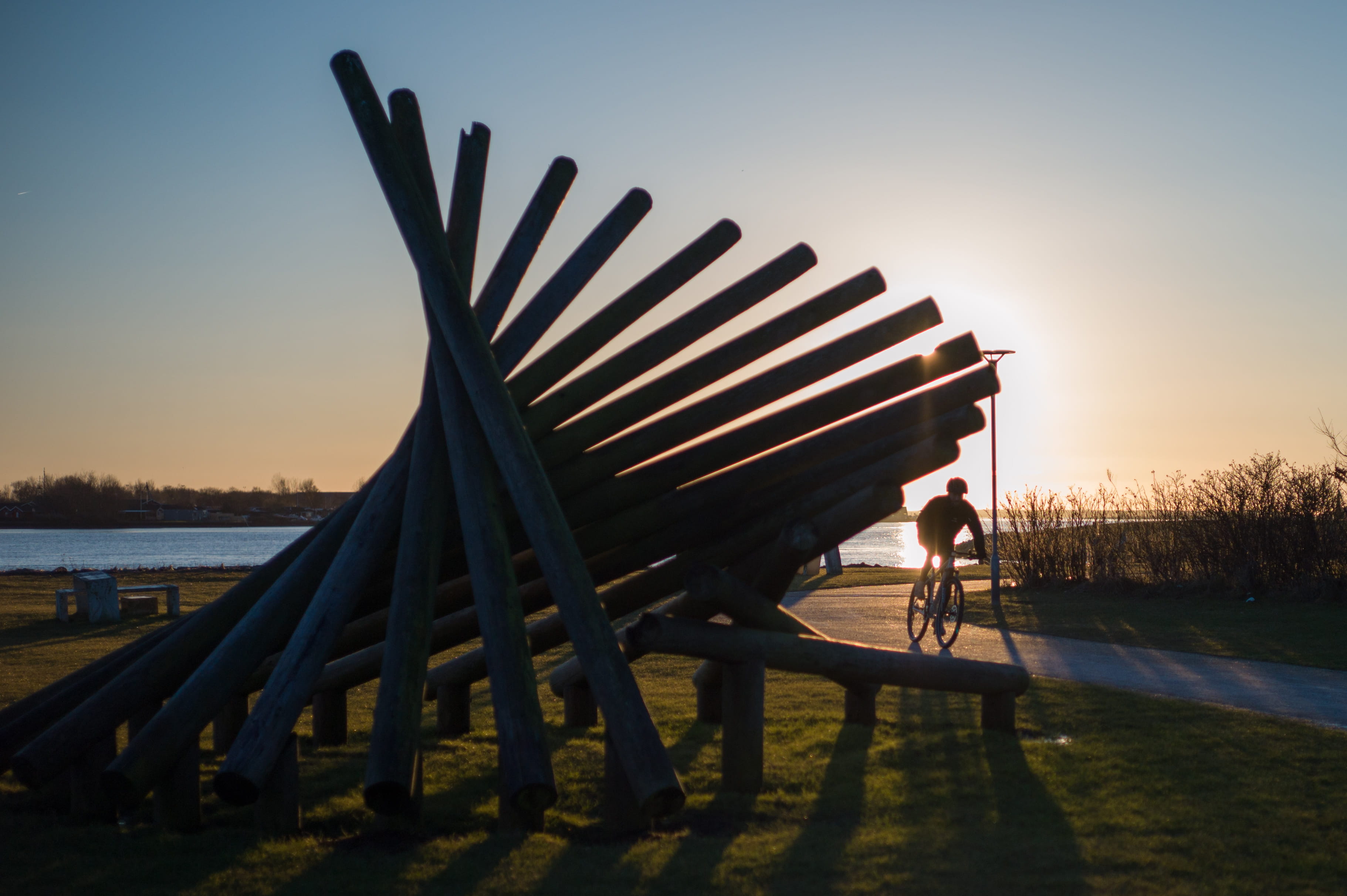 bicycle, street photography, clear sky, sunset, transportation, golden hour, bike, outdoor play equipment, full length, leica m9, childhood, leisure activity, HD Wallpaper