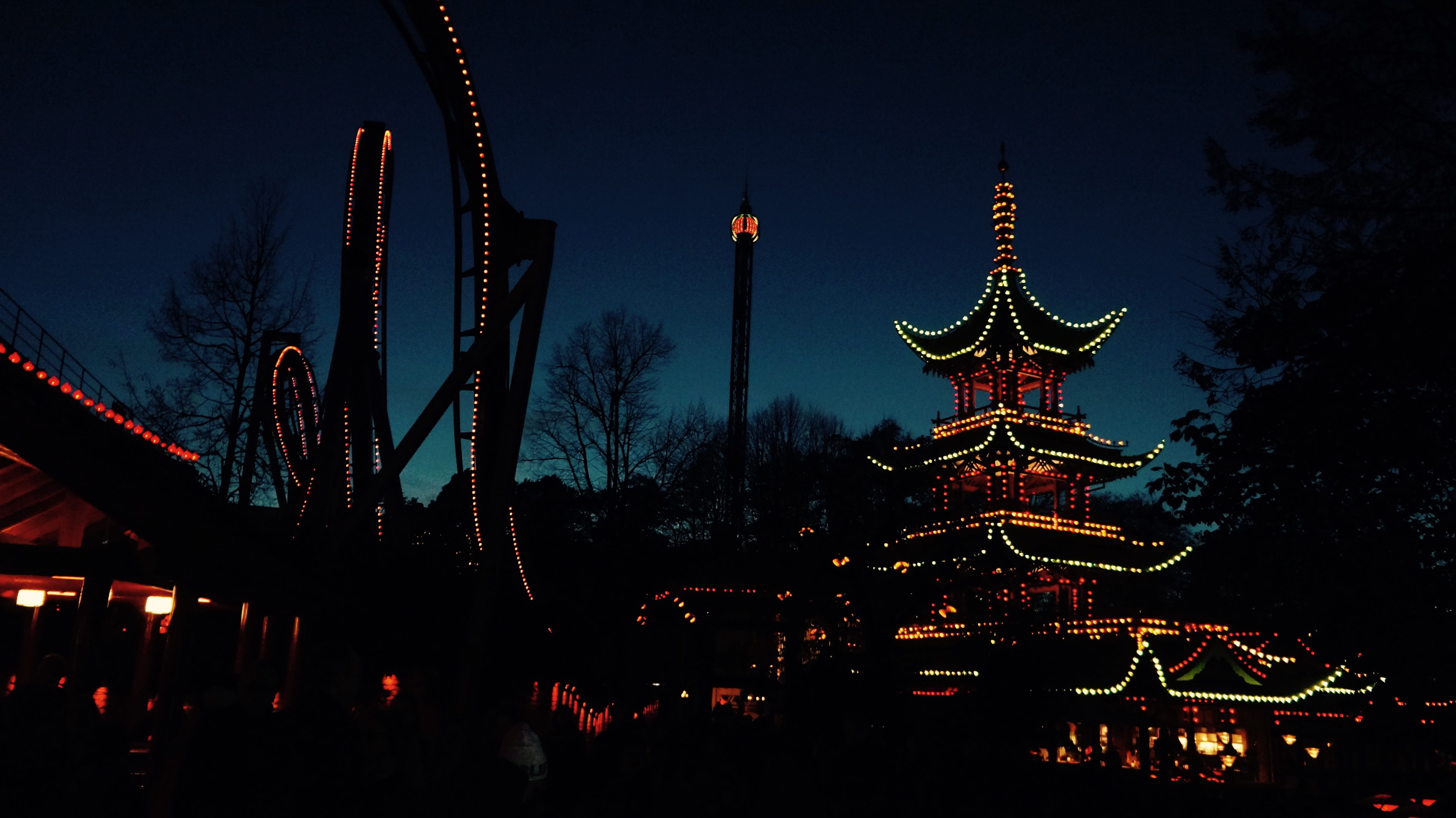 built structure, belief, travel destinations, tivoli, denmark, le parc dattraction de tivoli - copenhague, outdoors, spirituality, architecture, copenhagen, HD Wallpaper