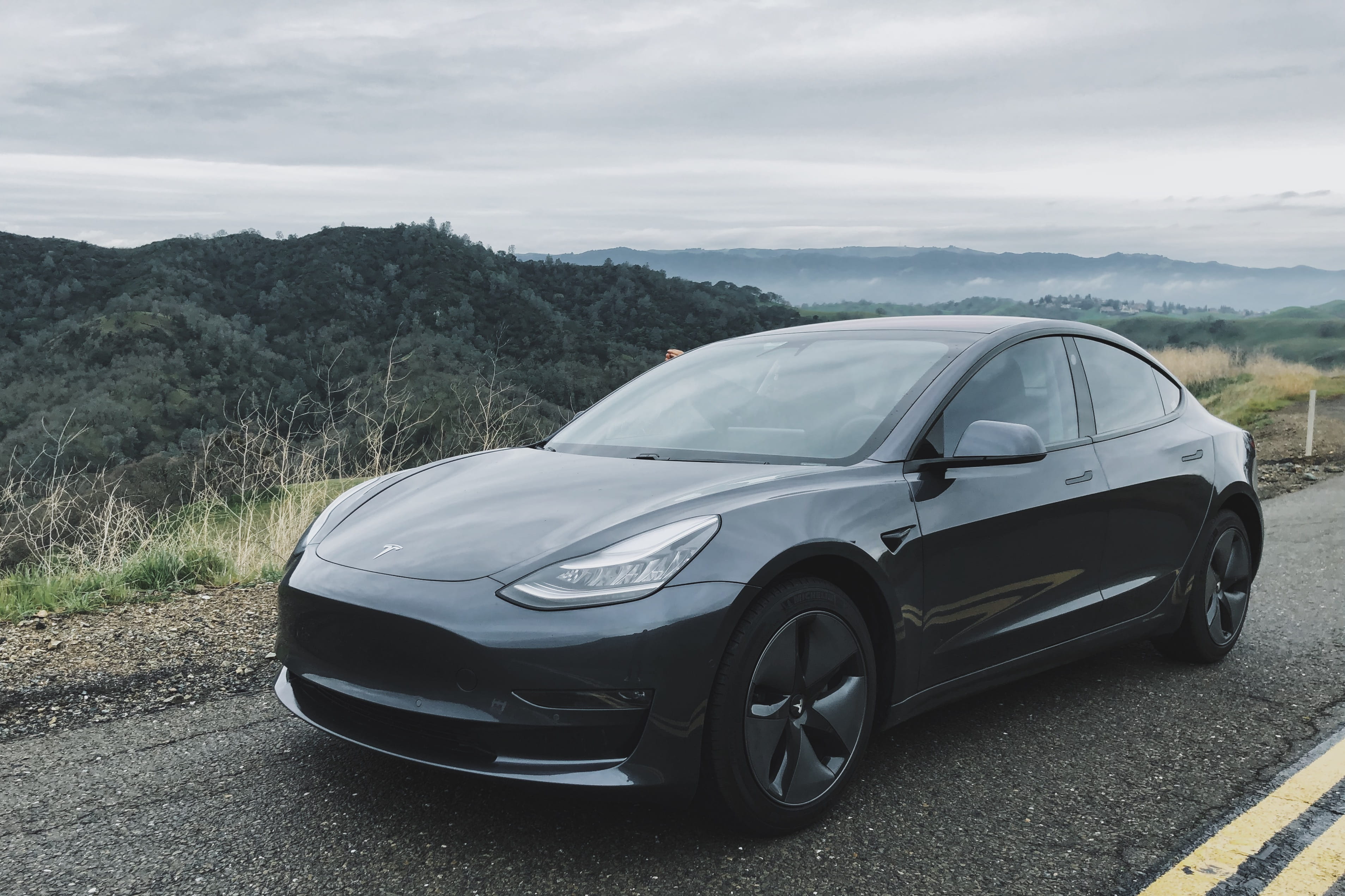 no people, sky, car, travel, machine, united states, outdoors, land vehicle, ev, sedan, alloy wheel, stationary, tesla, mode of transportation, vehicle, HD Wallpaper