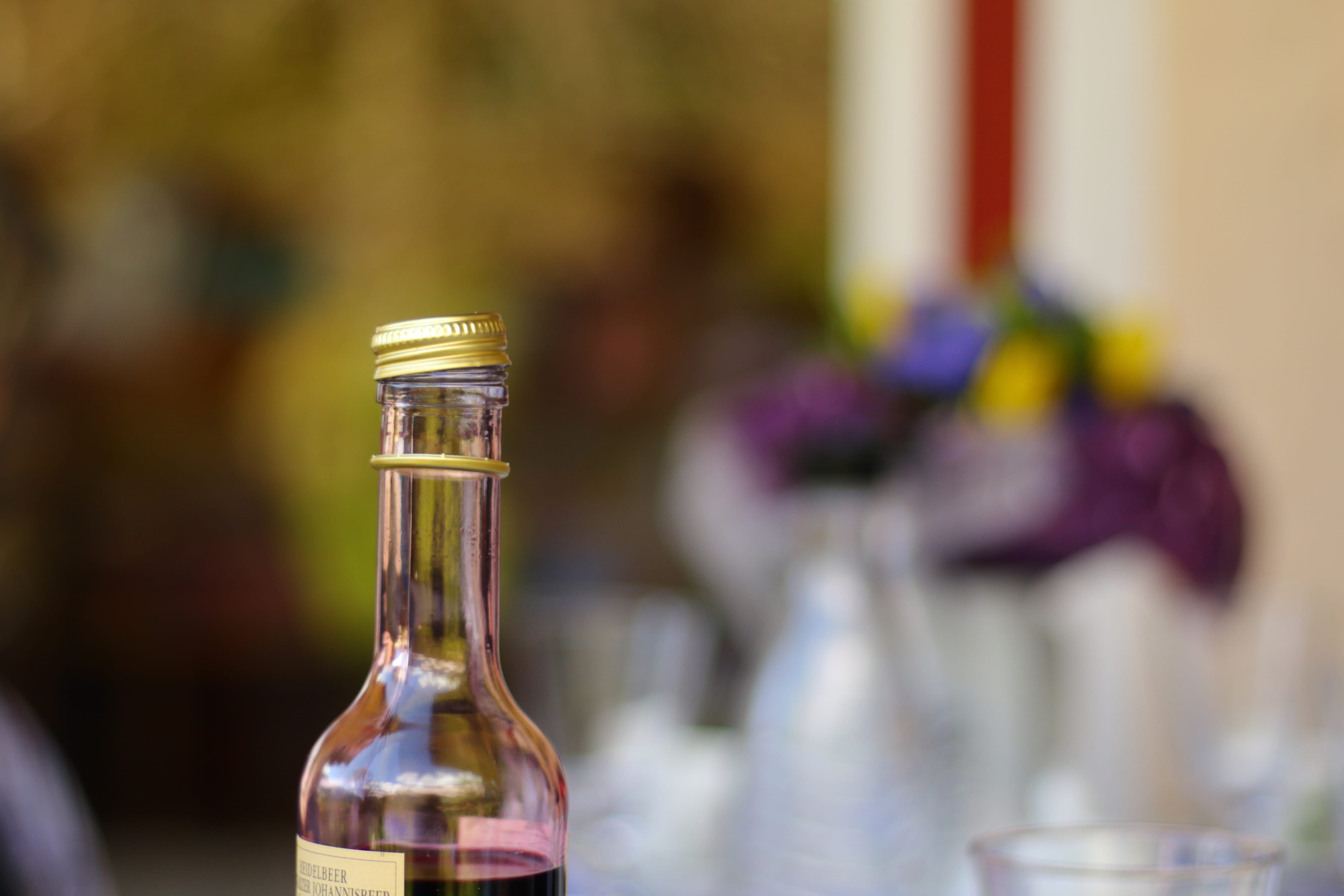 family, luxury, cranberry, container, syrup, summer, glass, tasty, bottle, 4K, selective focus, freshness, drink, vase, raspberry, party, indoors, no people, HD Wallpaper