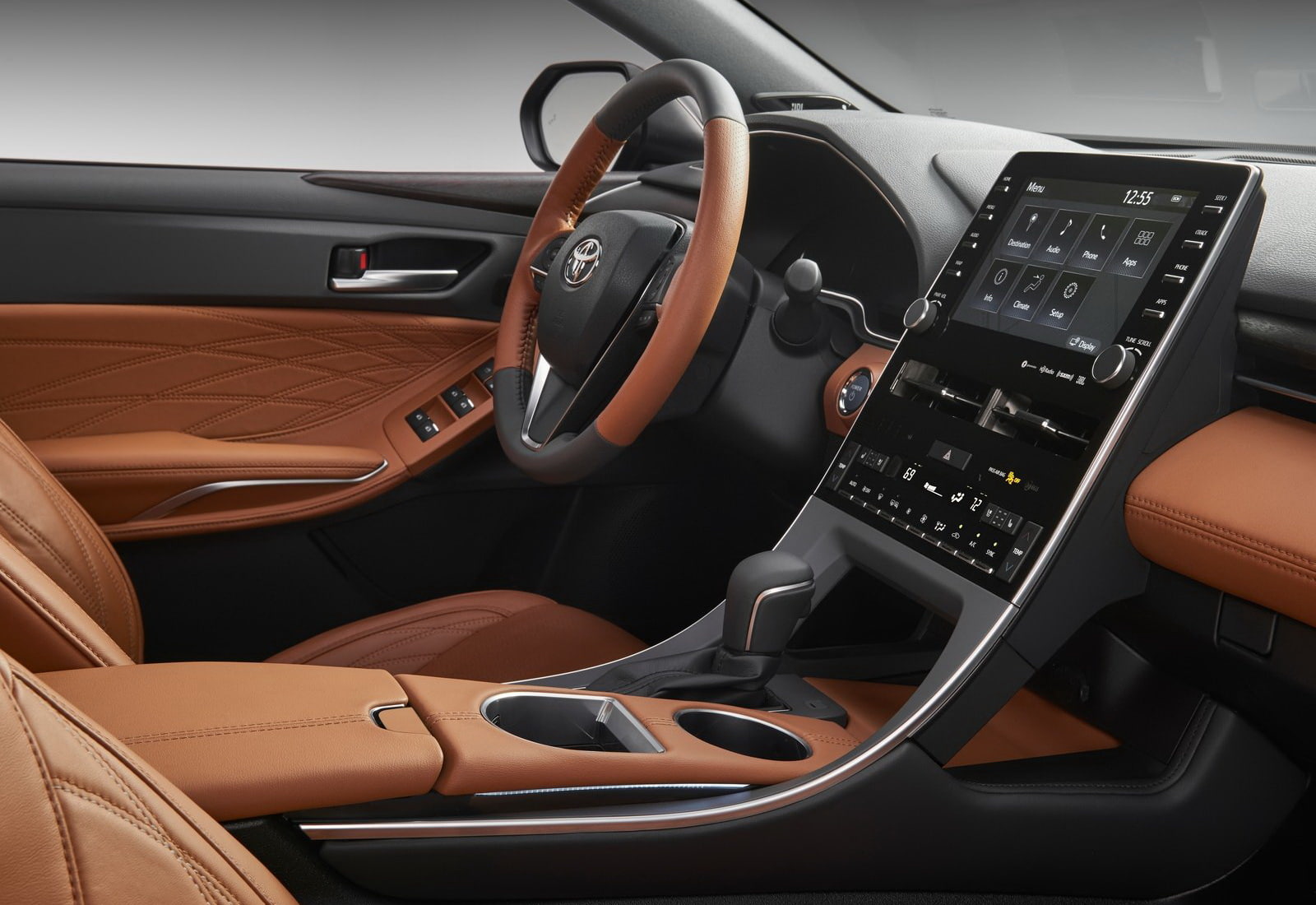 indoors, equipment, control panel, car interior, avalon, travel, motor vehicle, close-up, vehicle interior, toyota, dashboard, car, connection, communication, HD Wallpaper