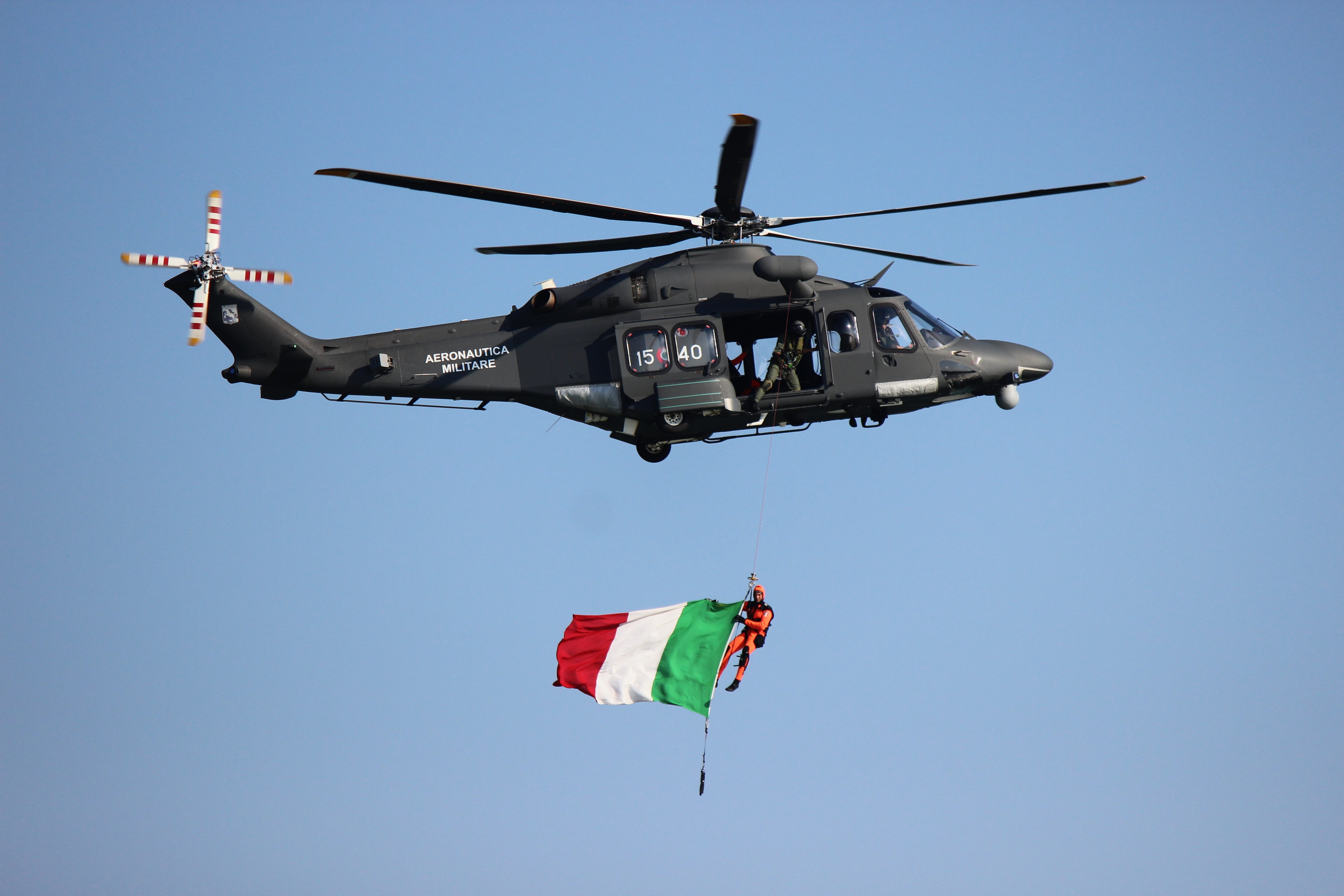 mode of transportation, transportation, airshow, military, government, clear sky, italy, airplane, 5K, helicopter, outdoors, air vehicle, paramedics, army, HD Wallpaper