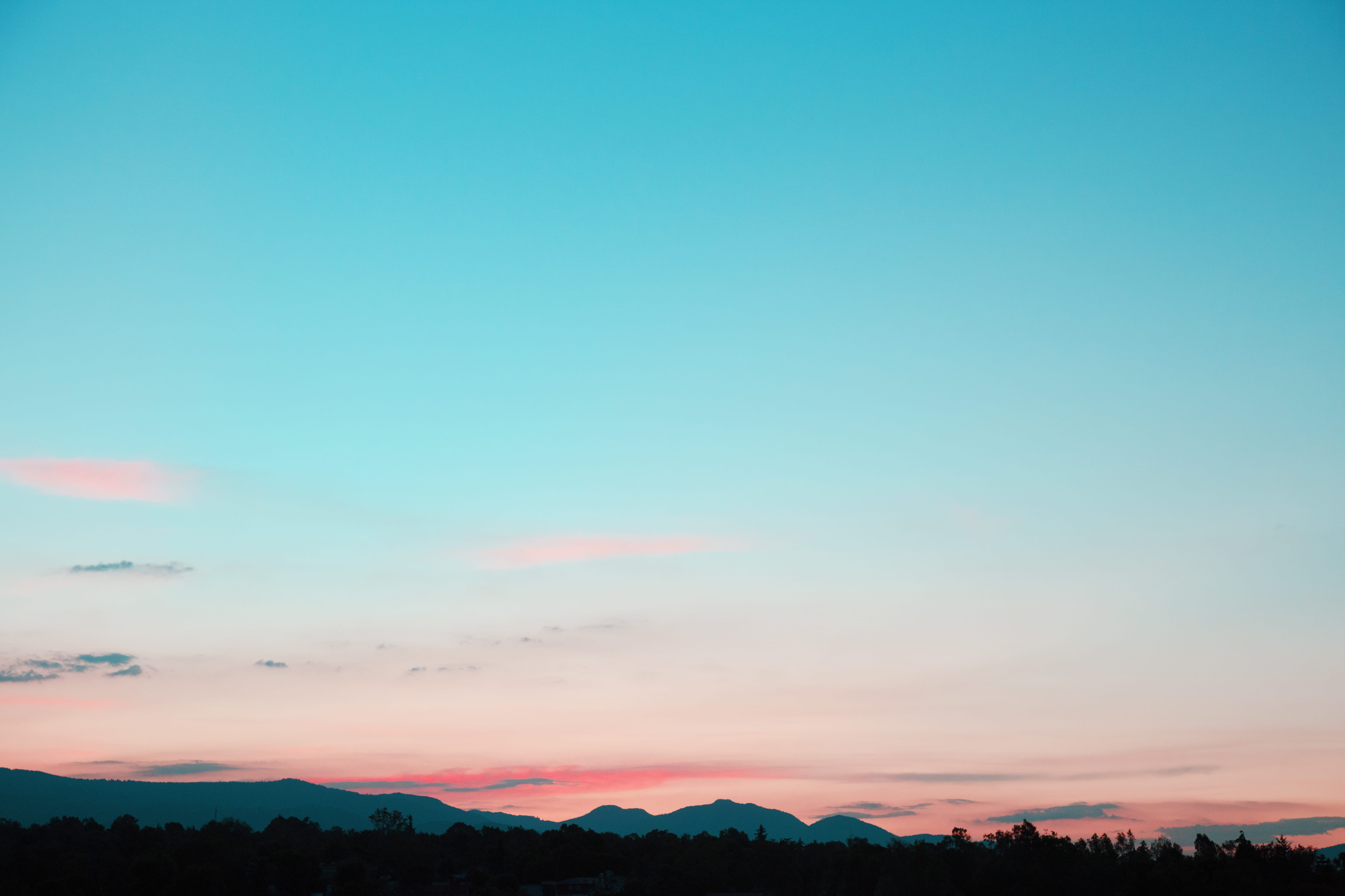 cloud - sky, dream, tree, romantic sky, scenics - nature, pink, silhouette, color, sky, non-urban scene, copy space, tranquil scene, night, 5K, nature, HD Wallpaper
