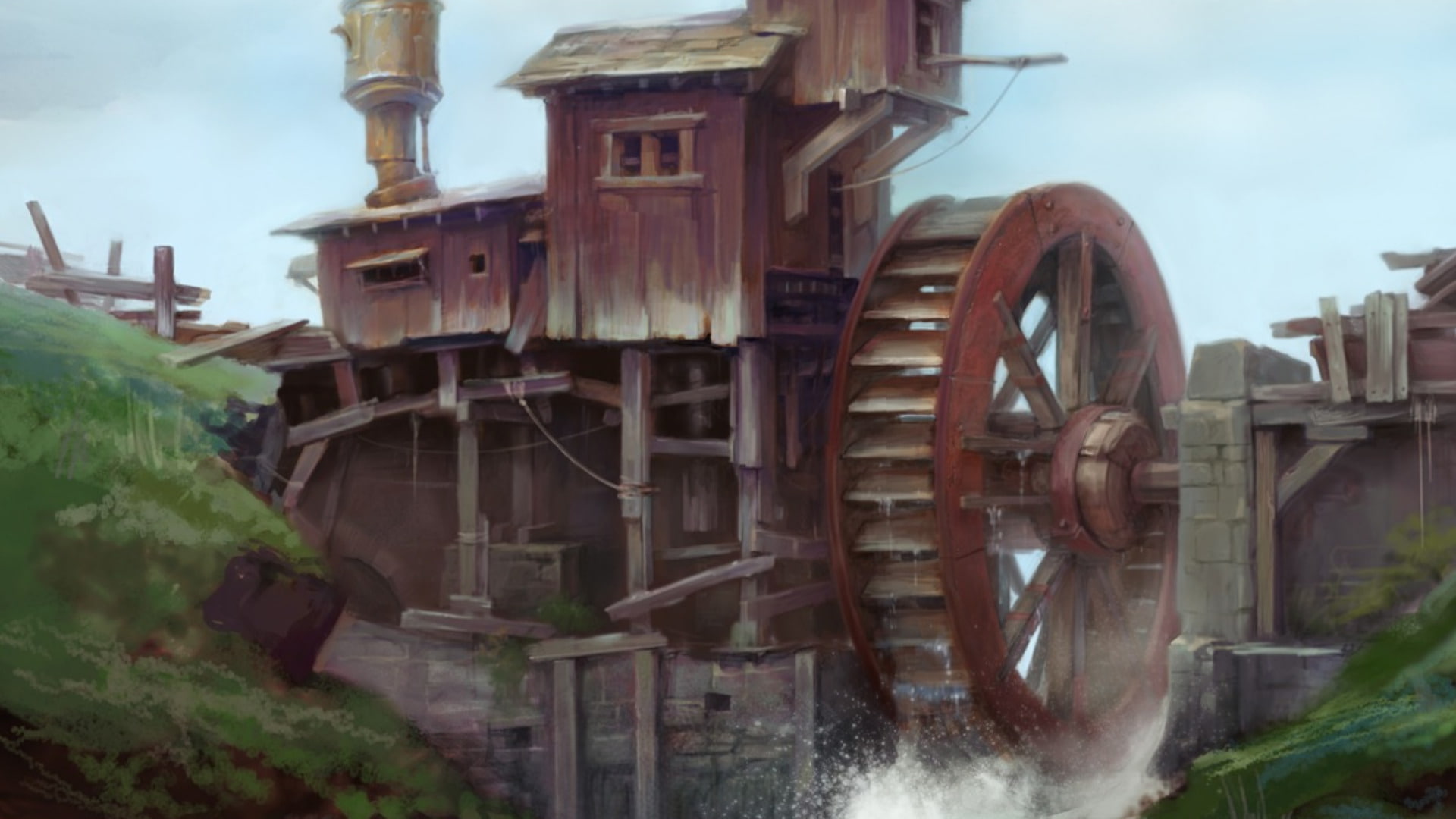 Artistic, 1080P, Grist Mill, HD Wallpaper