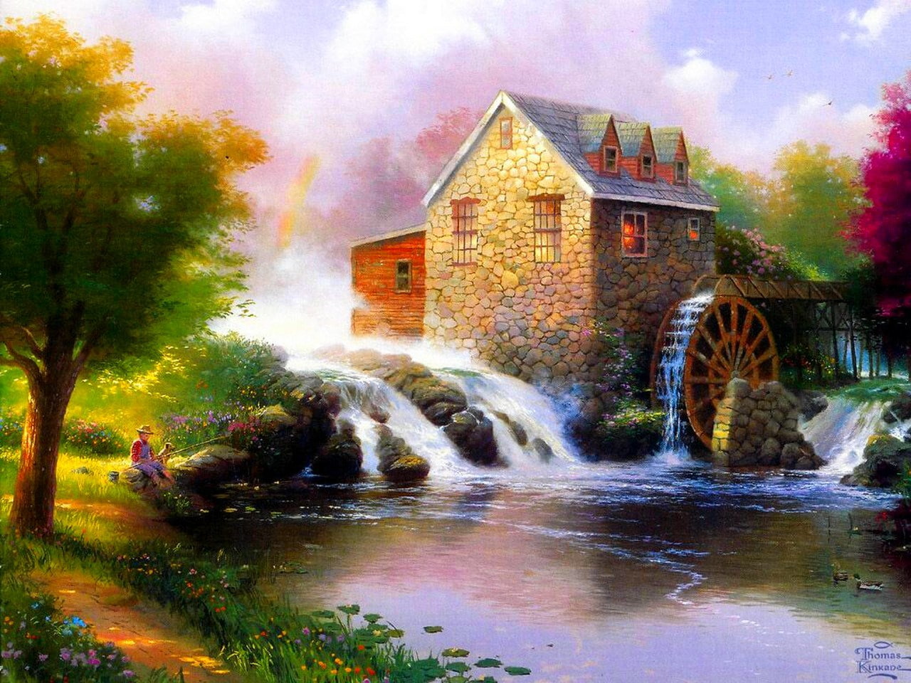 grist mill, 720P, HD Wallpaper