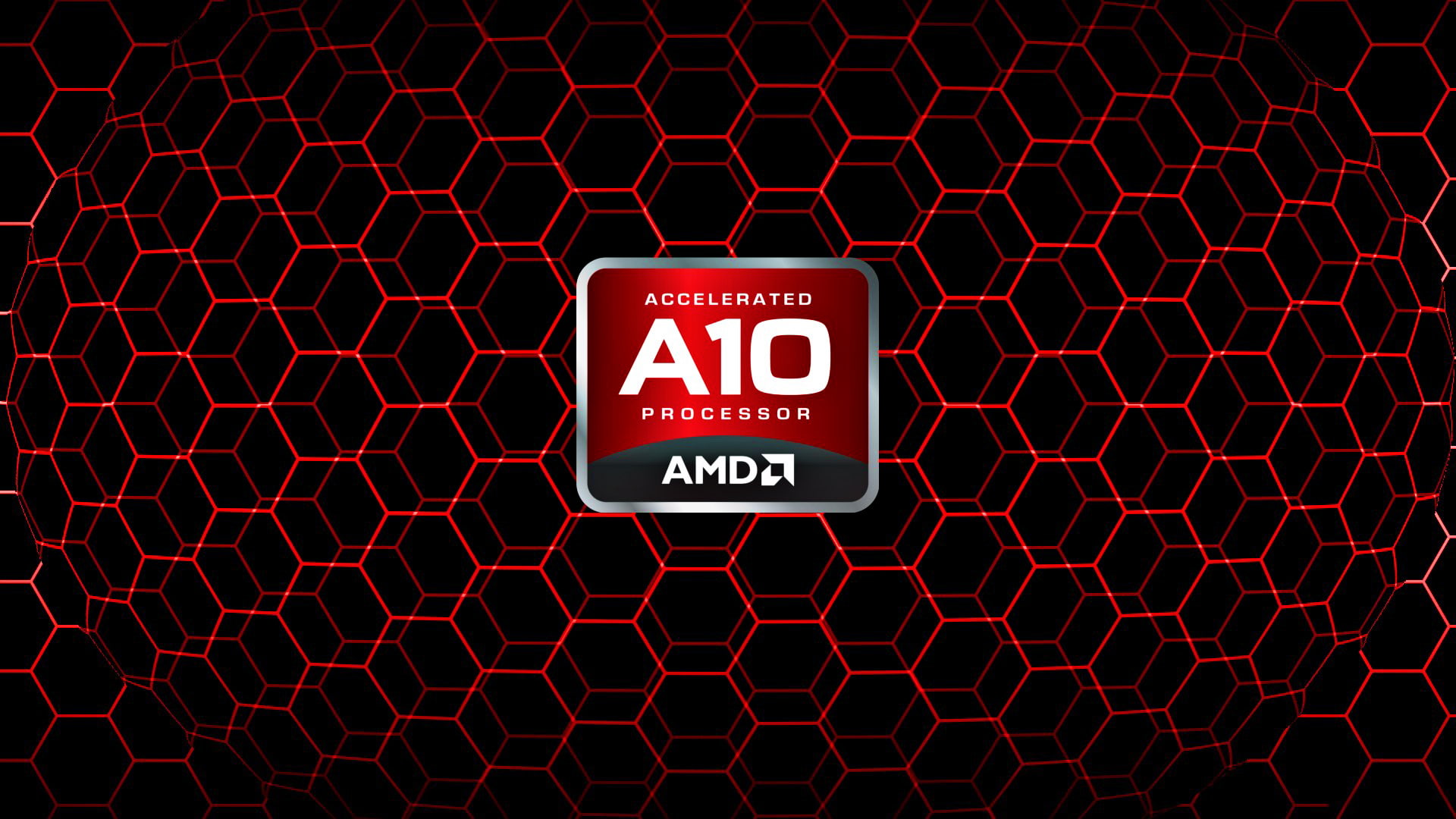 1080P, AMD, Red, logo, A10, APU, HD Wallpaper